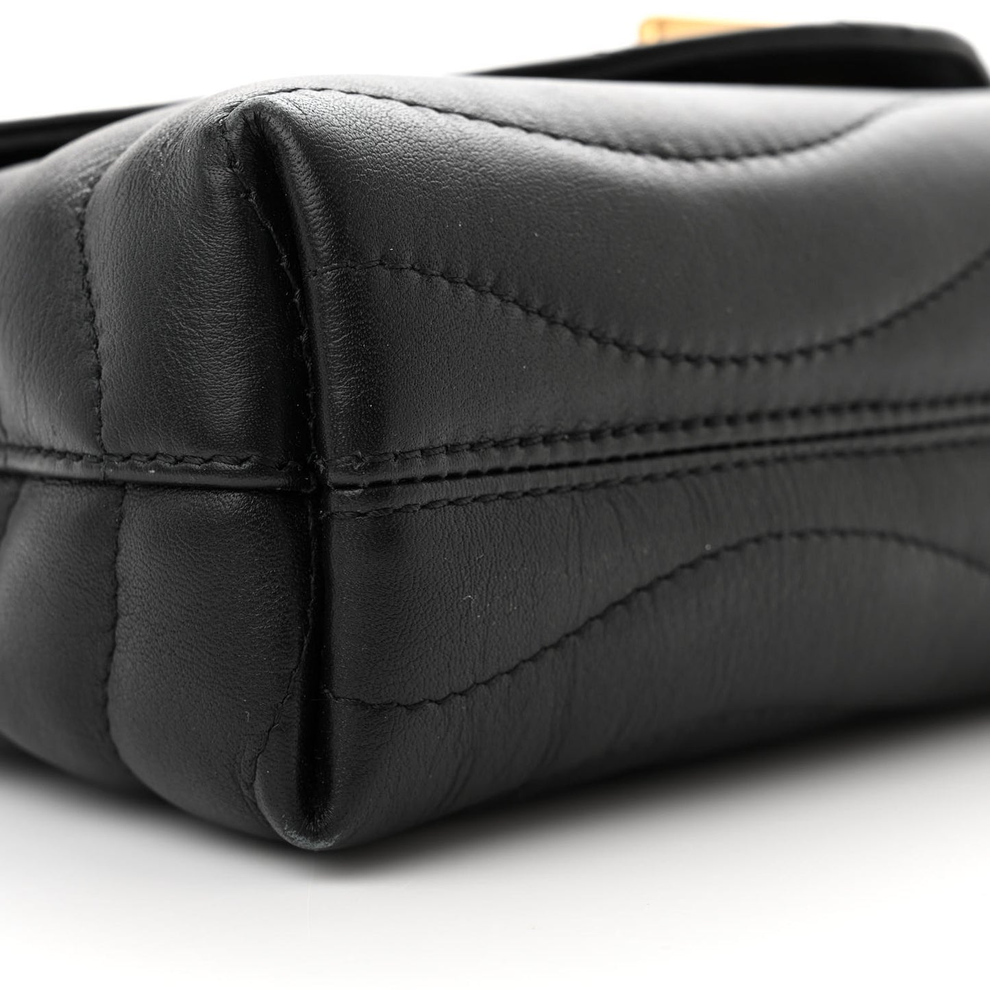 Calfskin LV New Wave Chain Bag Black