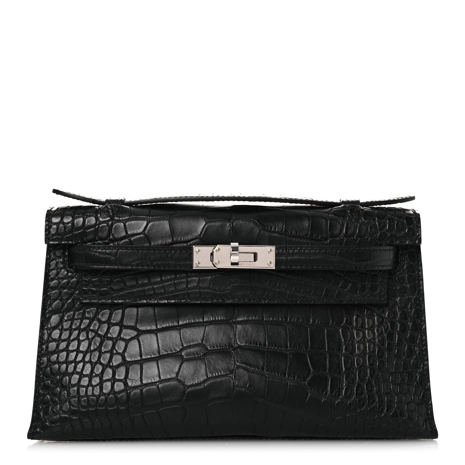 Hermes Matte Alligator Kelly Pochette Black 1760212 – FASHIONPHILE