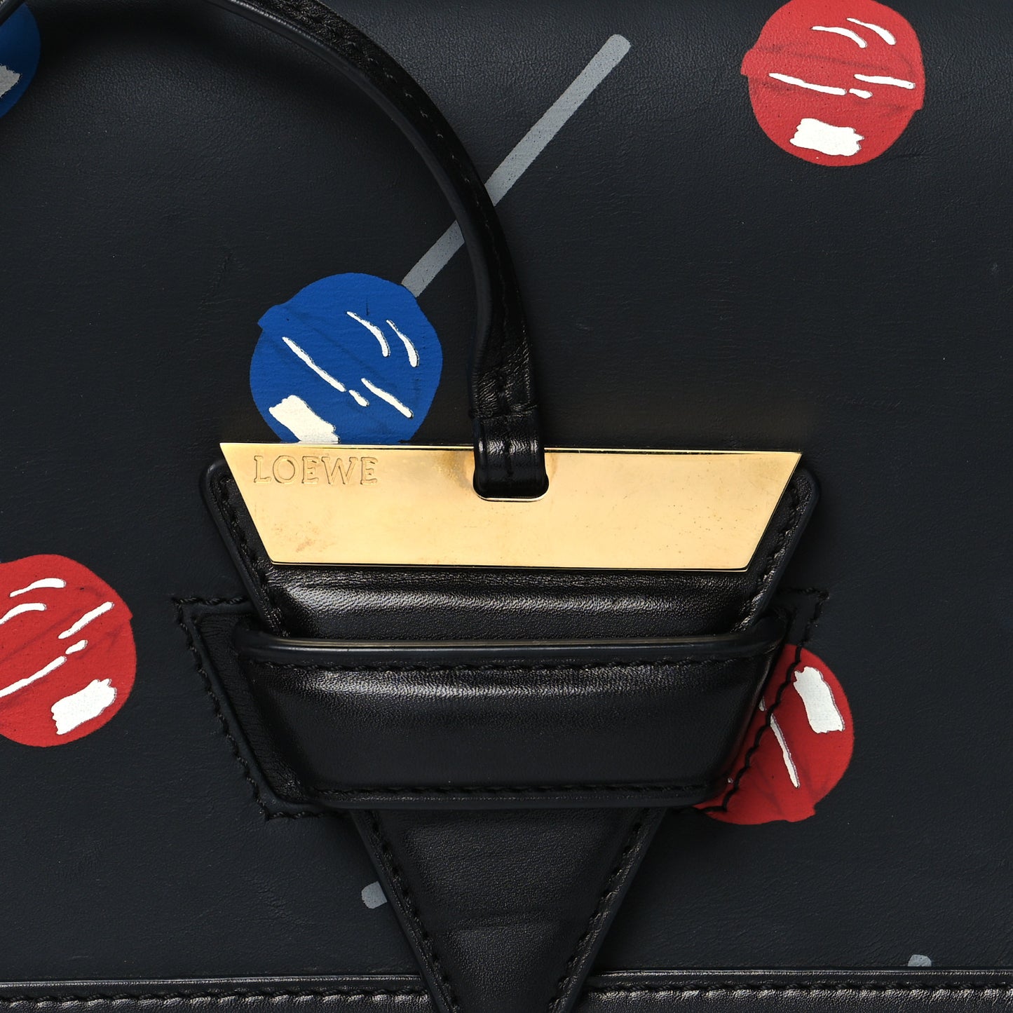 Calfskin Lollipop Small Barcelona Shoulder Bag Black