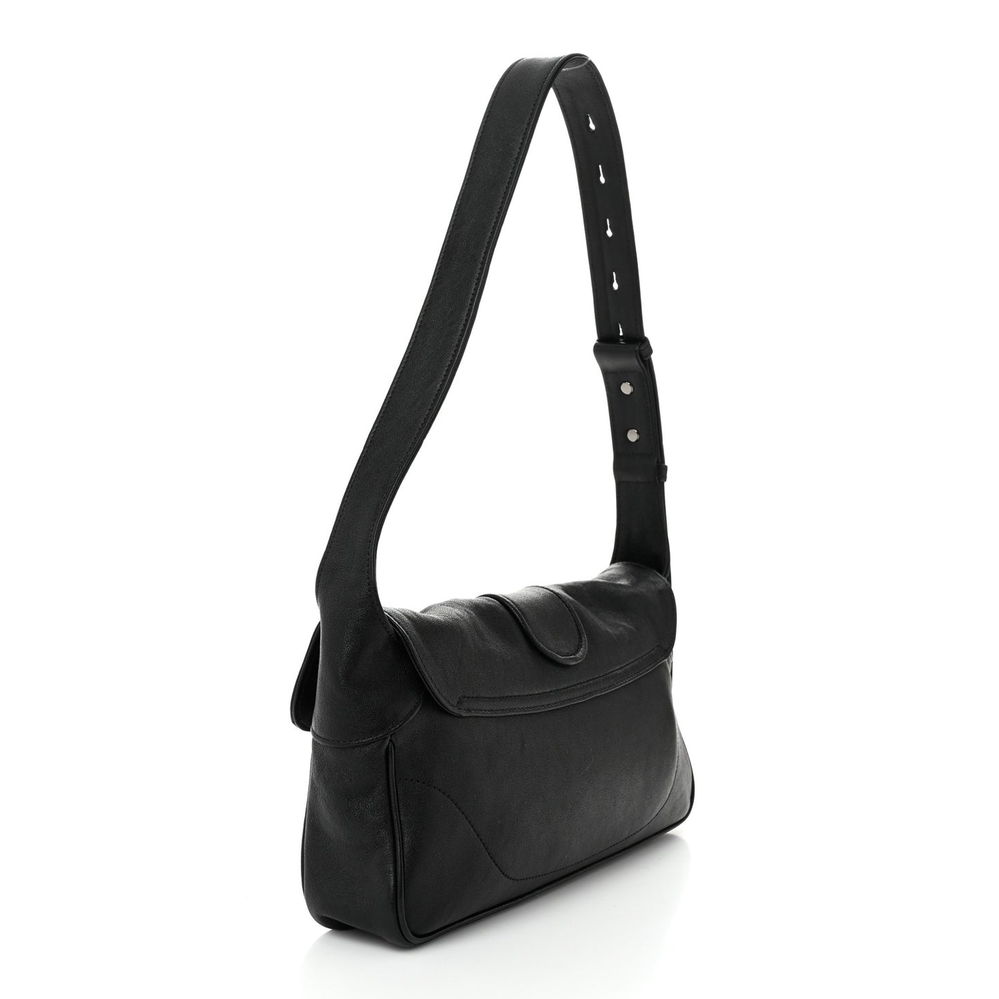 Goatskin Small GG Monochrome Aphrodite Shoulder Bag Black