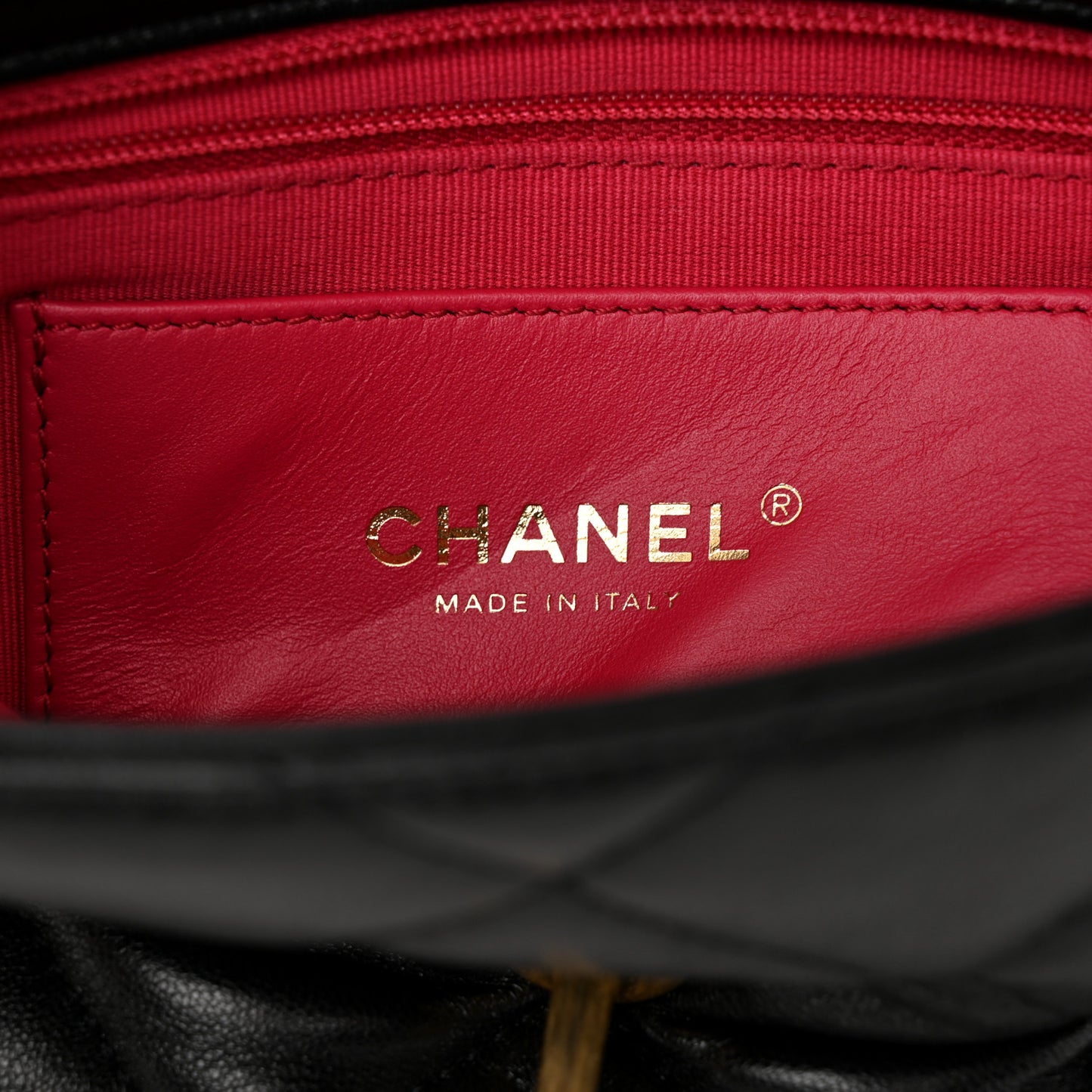 Lambskin Plexiglass Quilted Coco Love Flap Black