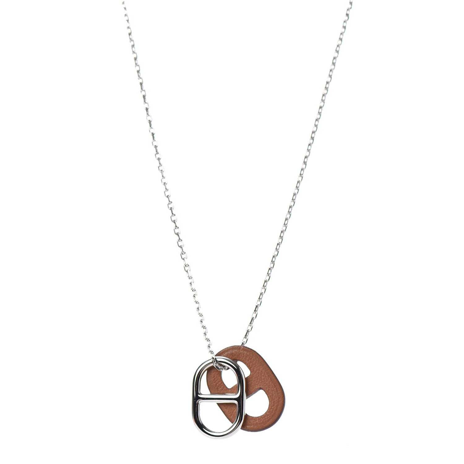 Hermes Swift O'Maillon Pendant Necklace Gold 1 of 5