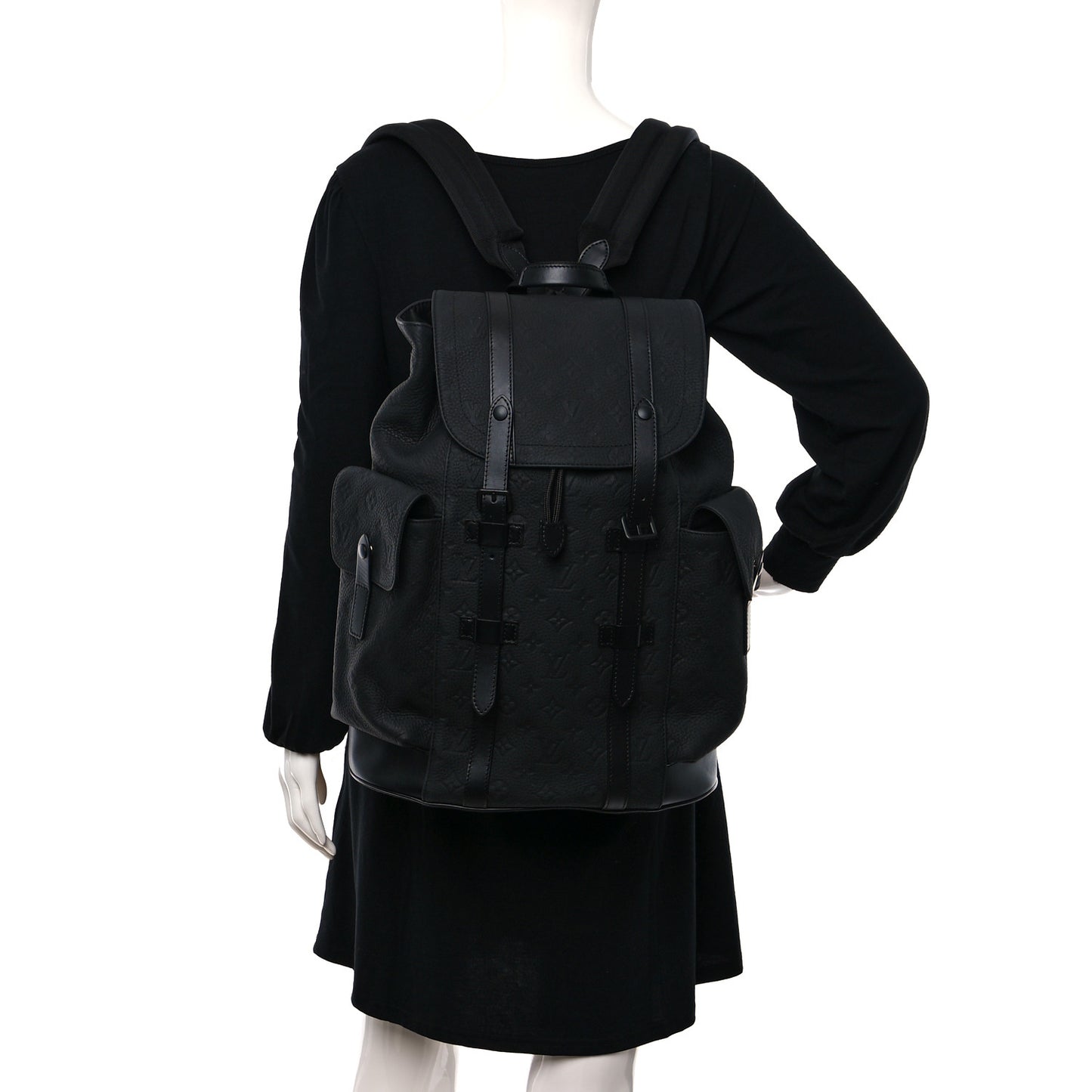Taurillon Monogram Christopher MM Backpack Black
