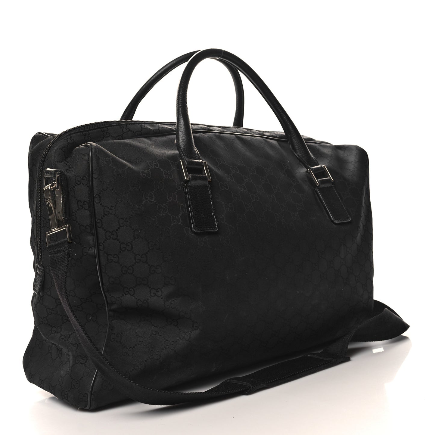 Nylon Monogram Large Duffle Bag Black