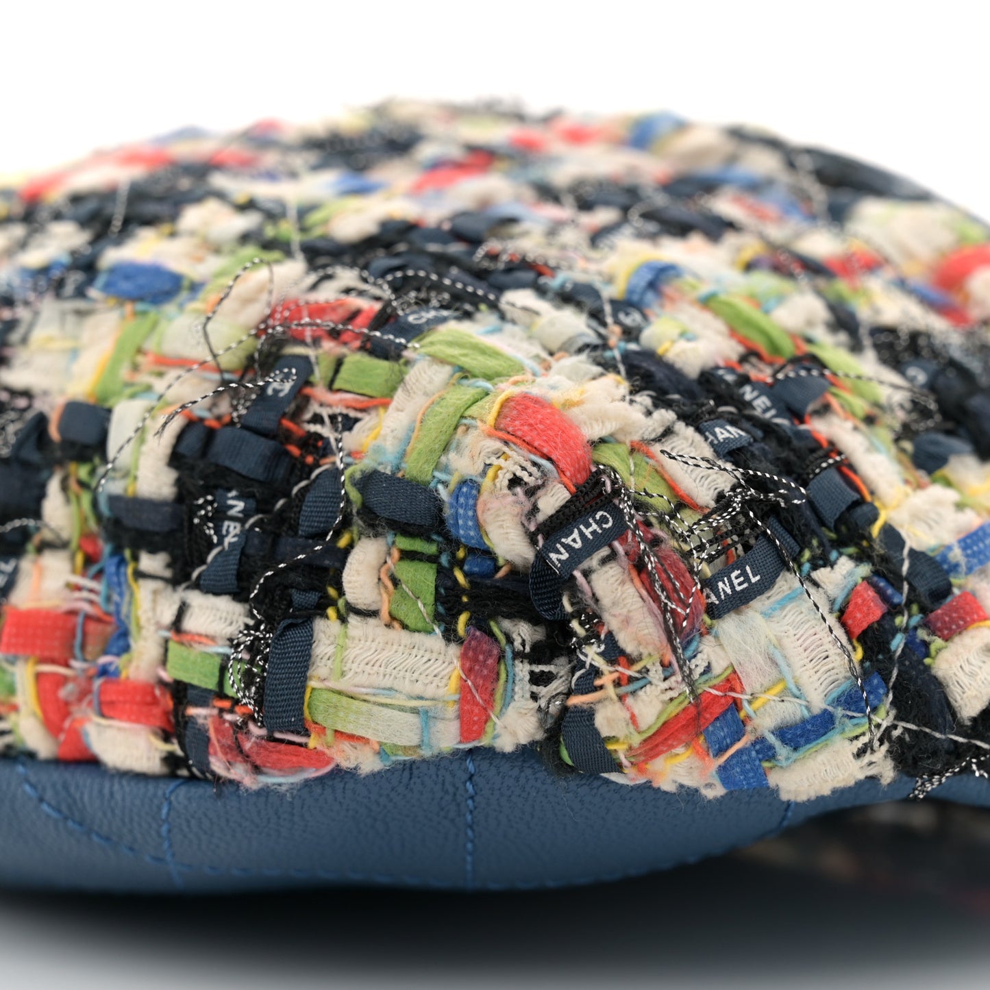 Lambskin Tweed Waist Bag Blue Multicolor