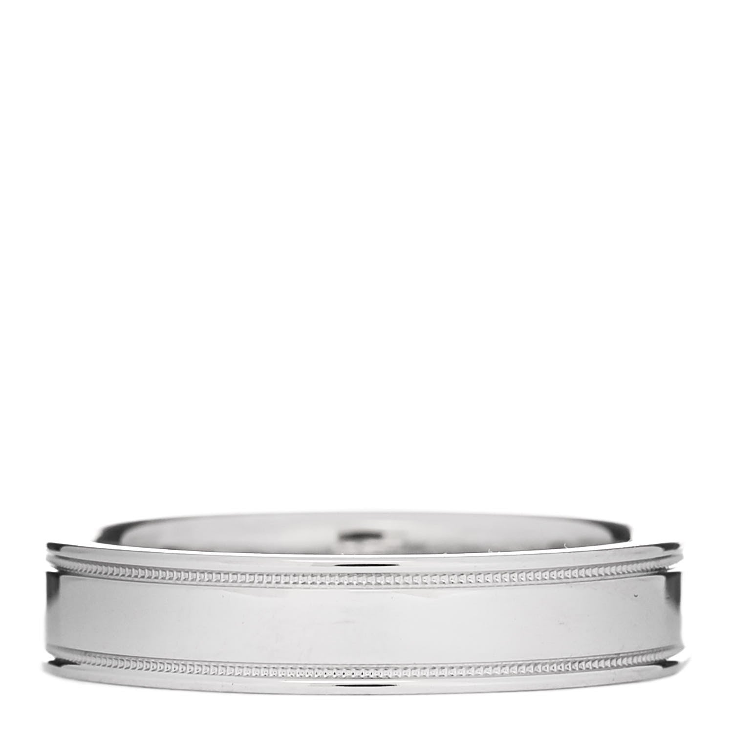 Tiffany Platinum 4mm Together Double Milgrain Band Ring 52 6 3 of 4