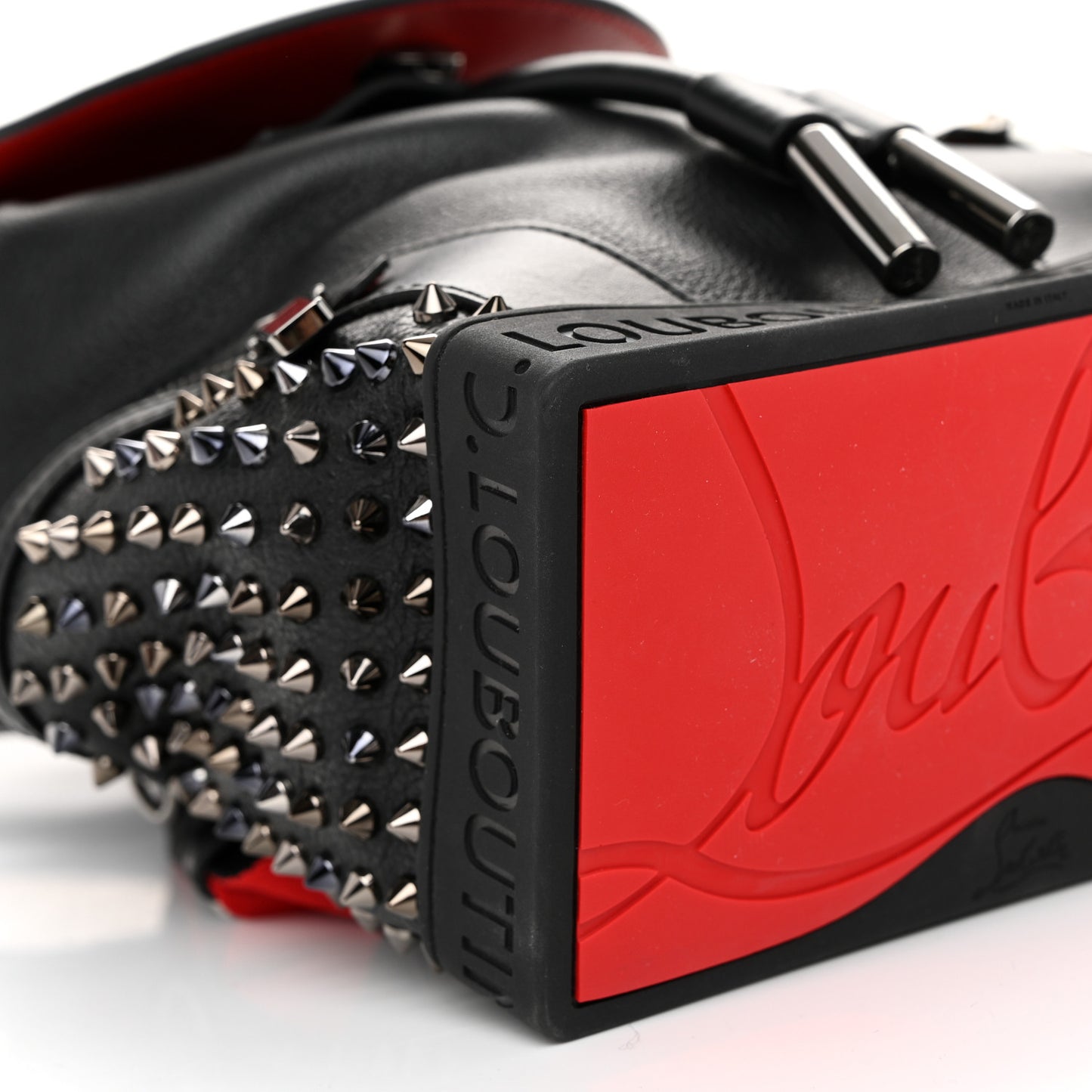 Calfskin Spiked Small Explorafunk Backpack Black