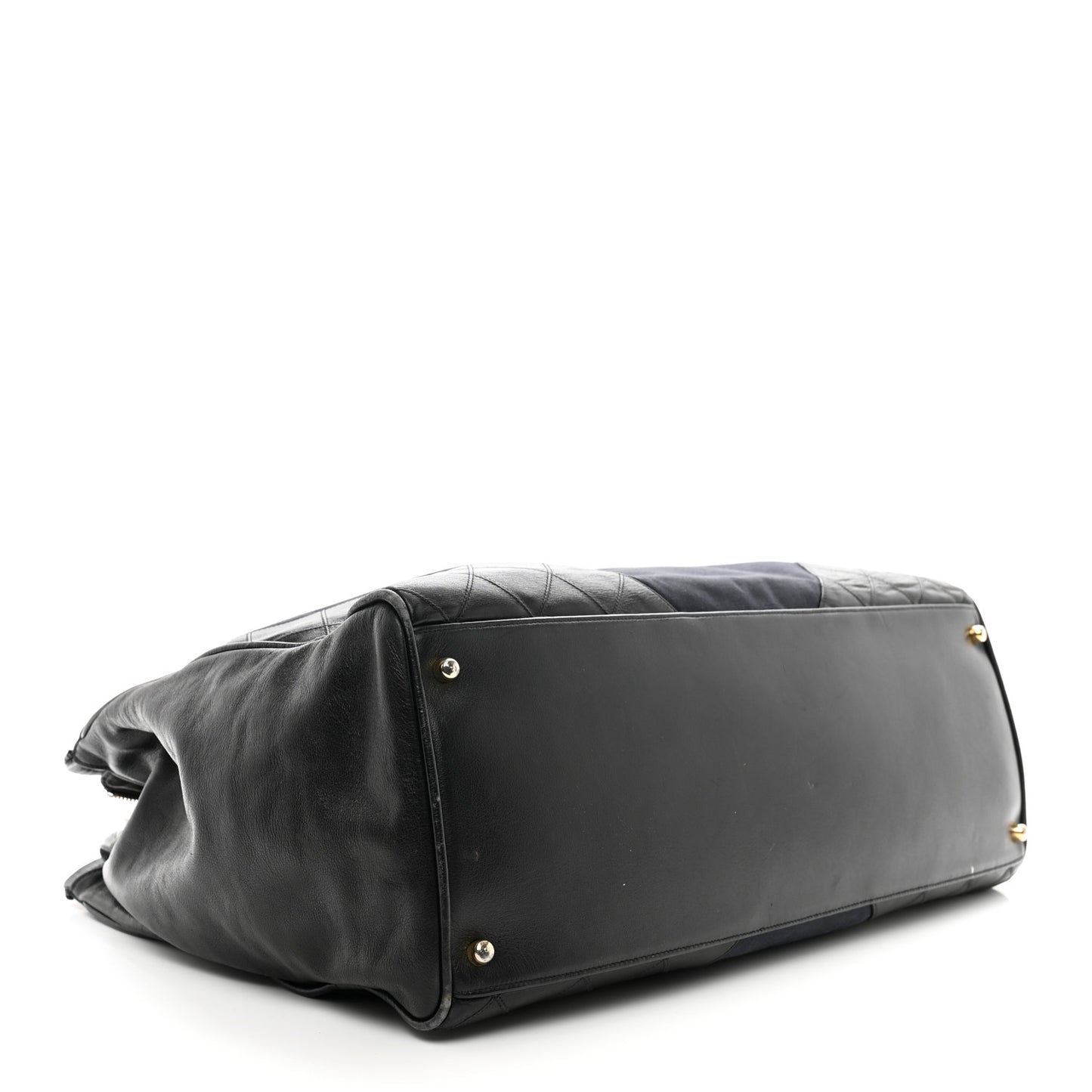 Canvas Calfskin XL Weekender Bag Black
