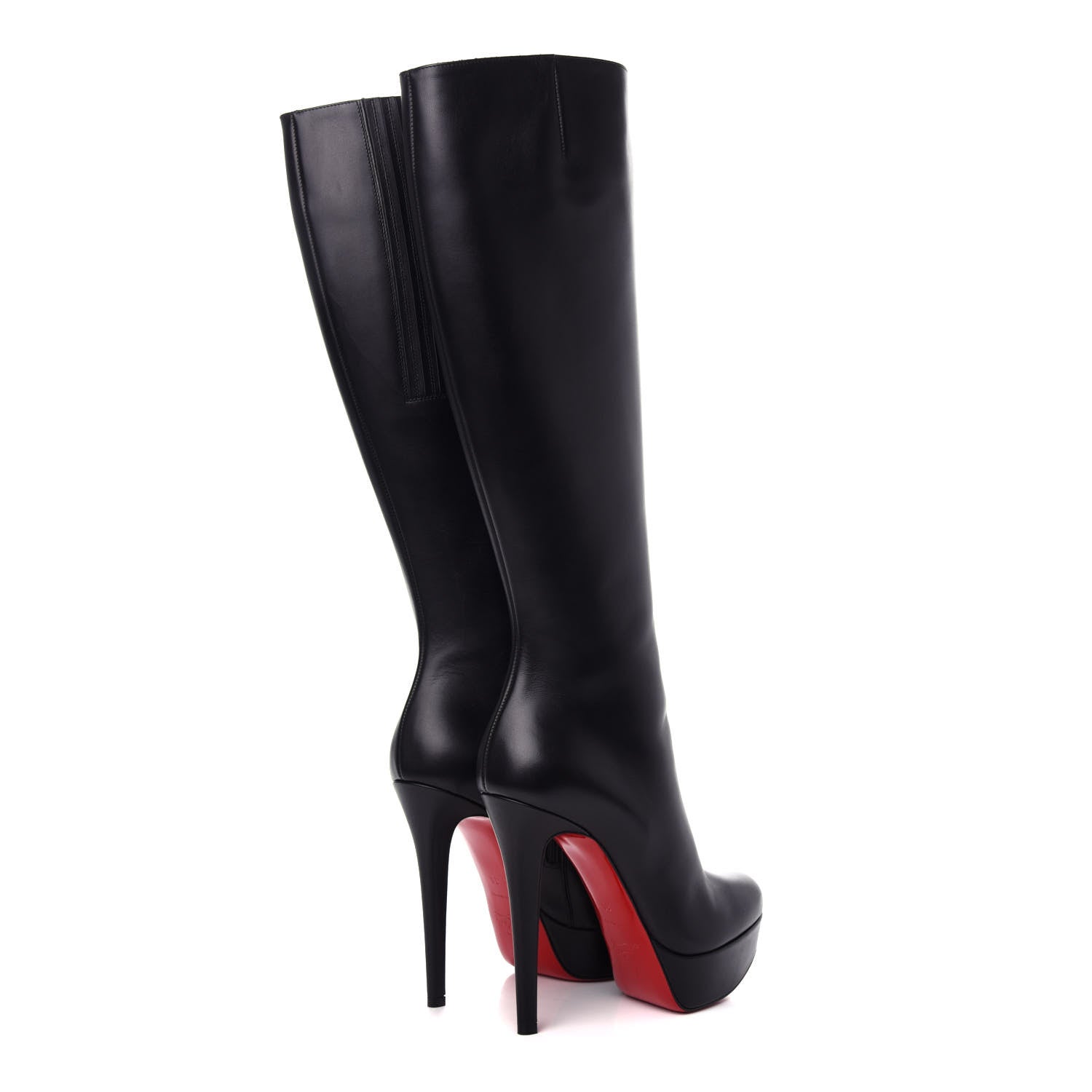 Christian Louboutin Calfskin Bianca Botta 140 Knee Boots 36 Black 5 of 9