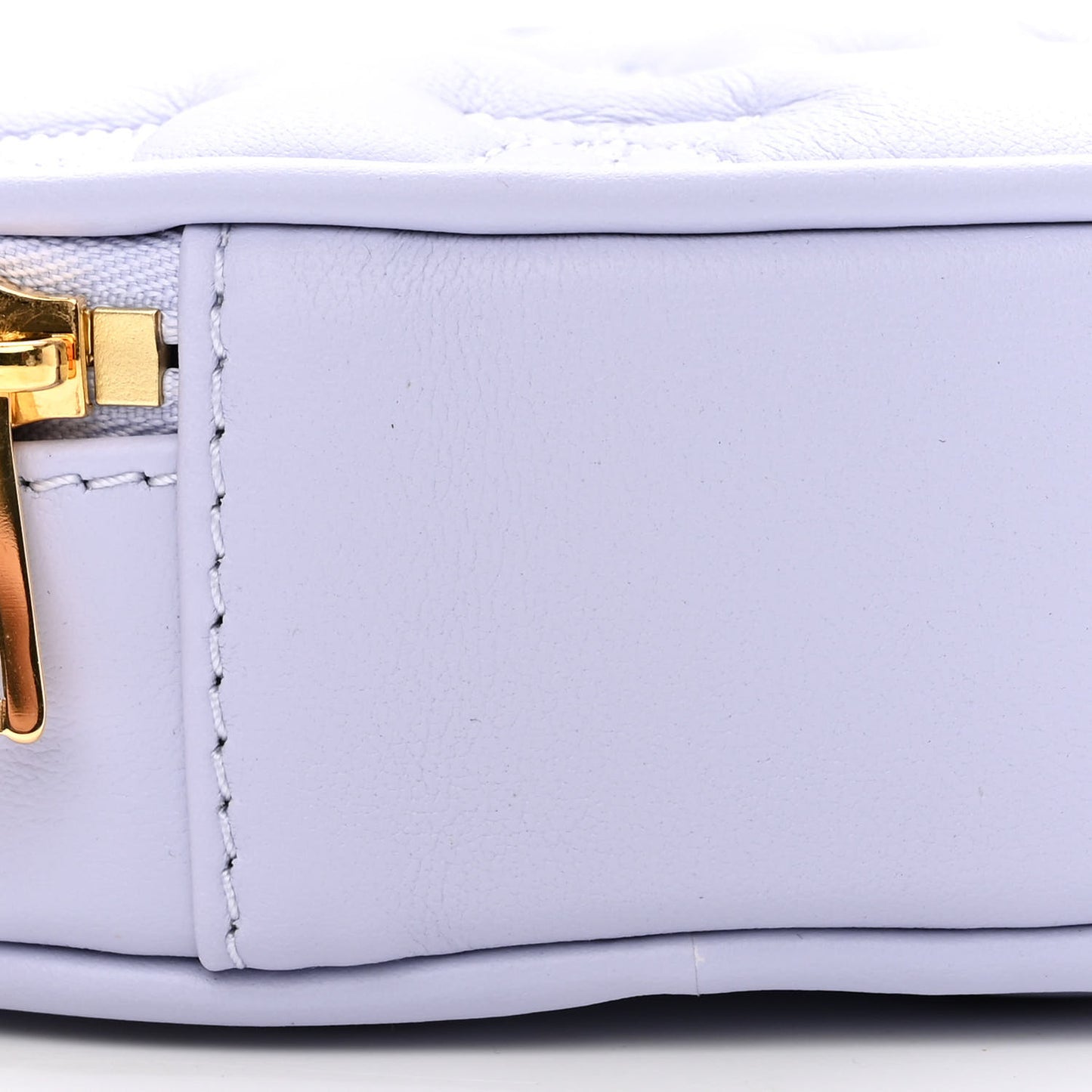 Calfskin Embroidered Monogram Pop My Heart Bag Pouch Lilac
