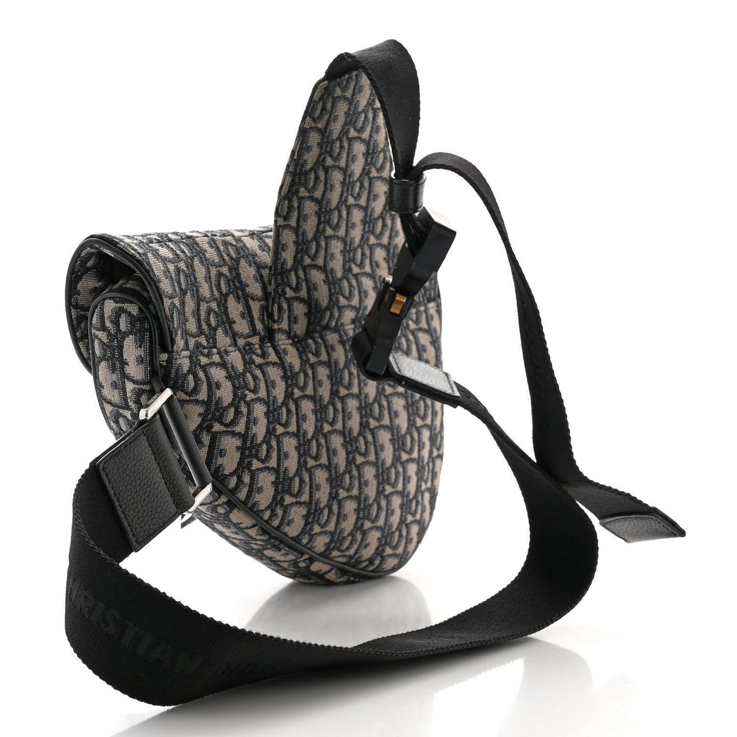 Oblique Mens Saddle Bag Black