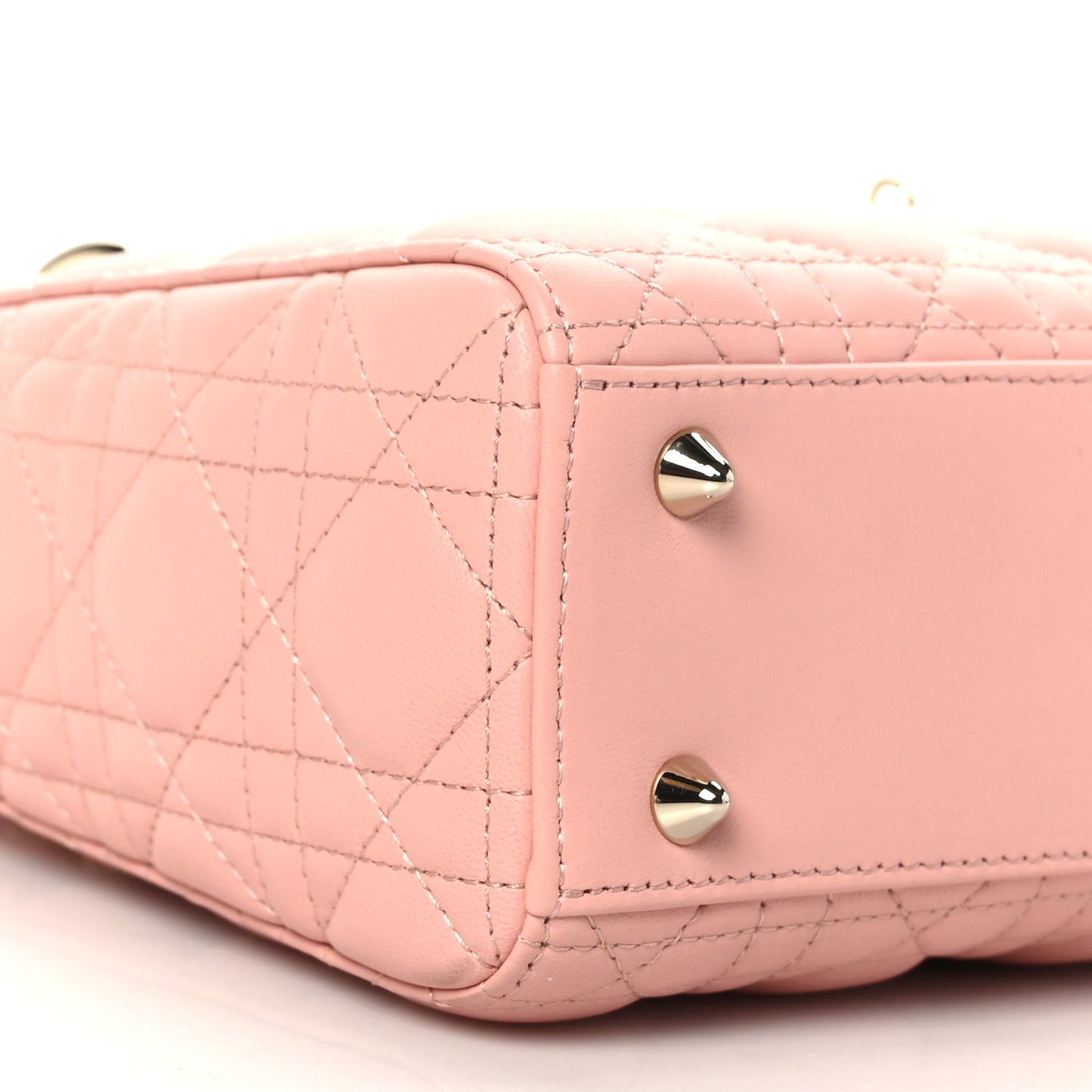 Lambskin Cannage Small My ABCDior Lady Dior Rose Clair