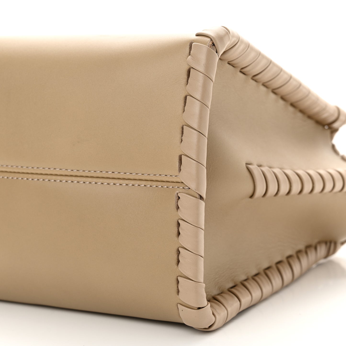 Calfskin Small Mony Tote Argil Brown