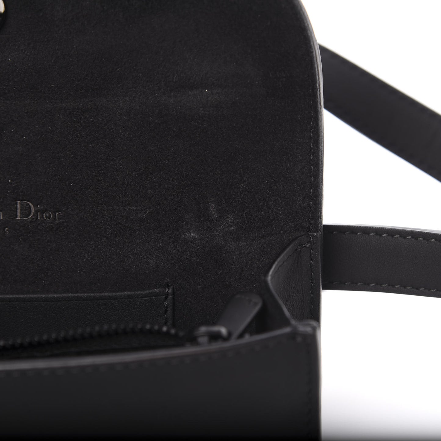 Ultra Matte Calfskin Saddle Belt Bag Black