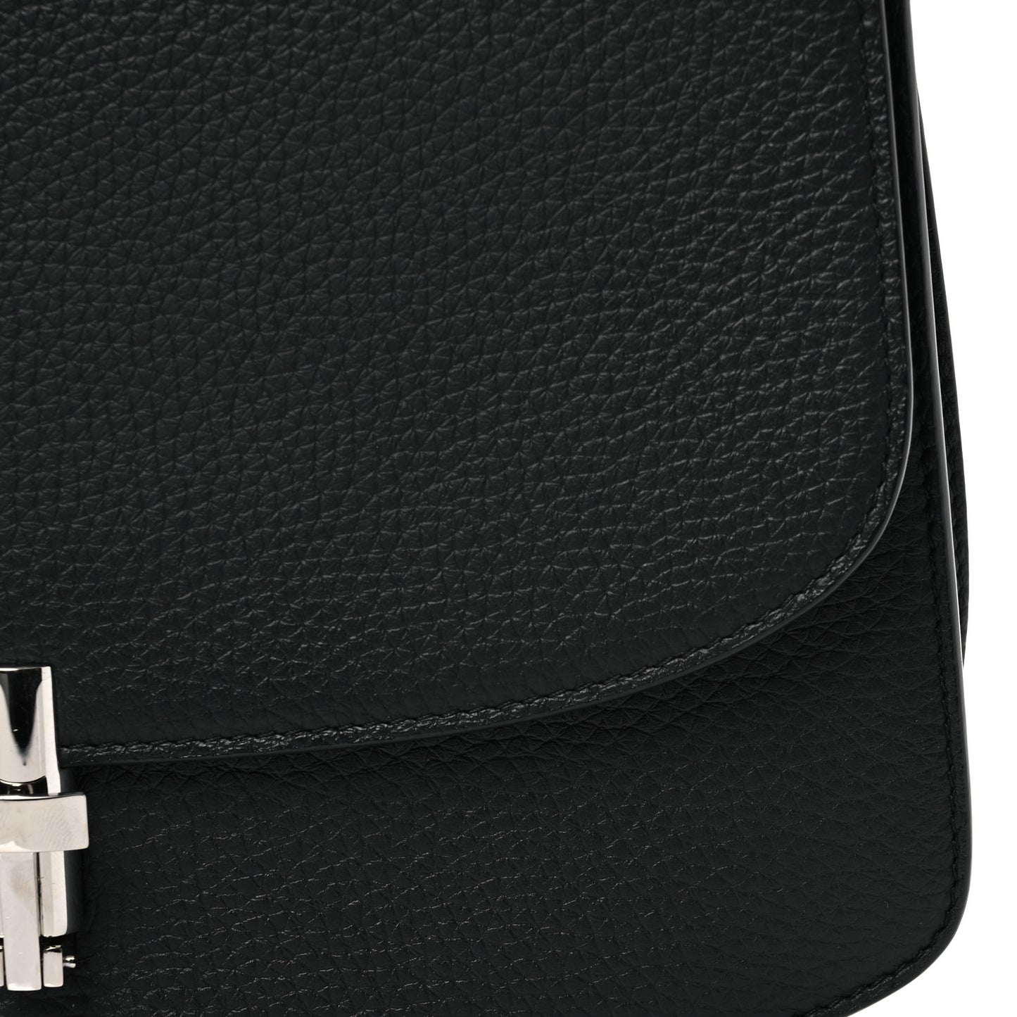 Stamped Saddle Calfskin The Sofia 10 Shoulder Bag Black
