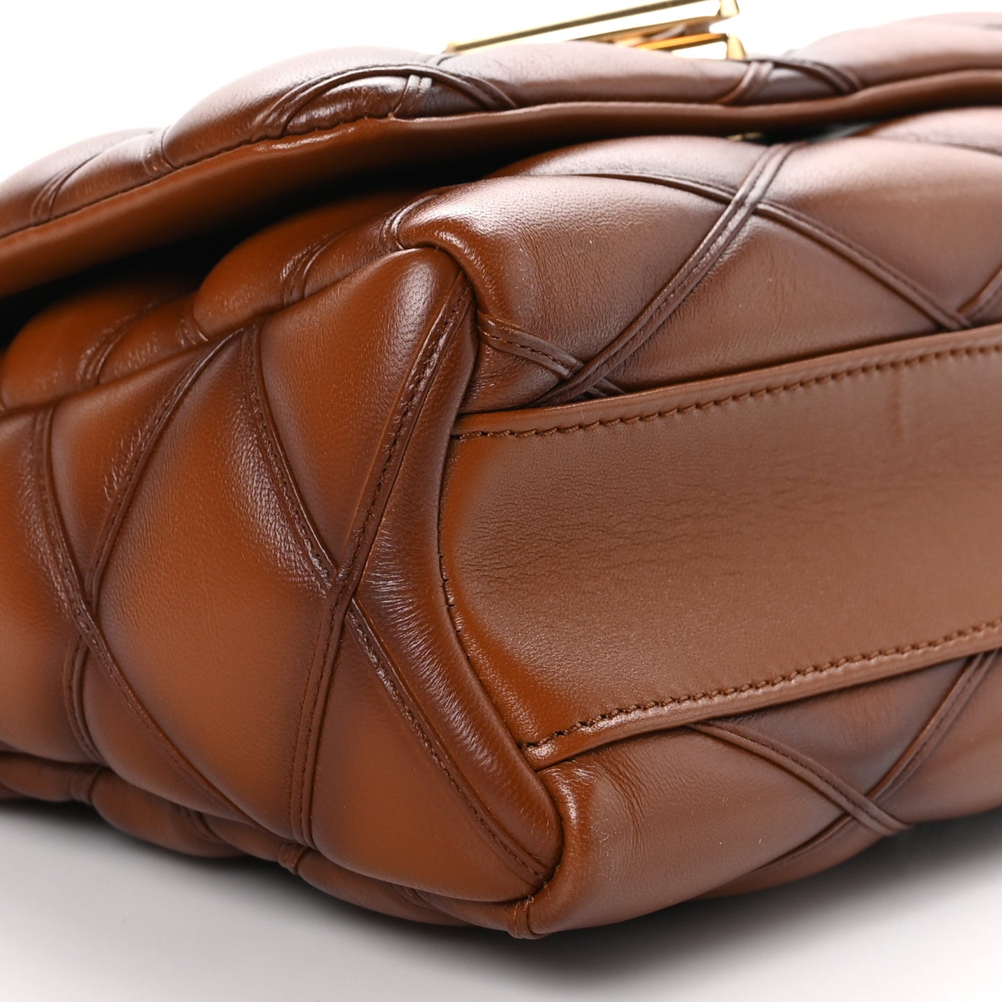 Lambskin Malletage Top Handle GO-14 MM Tan