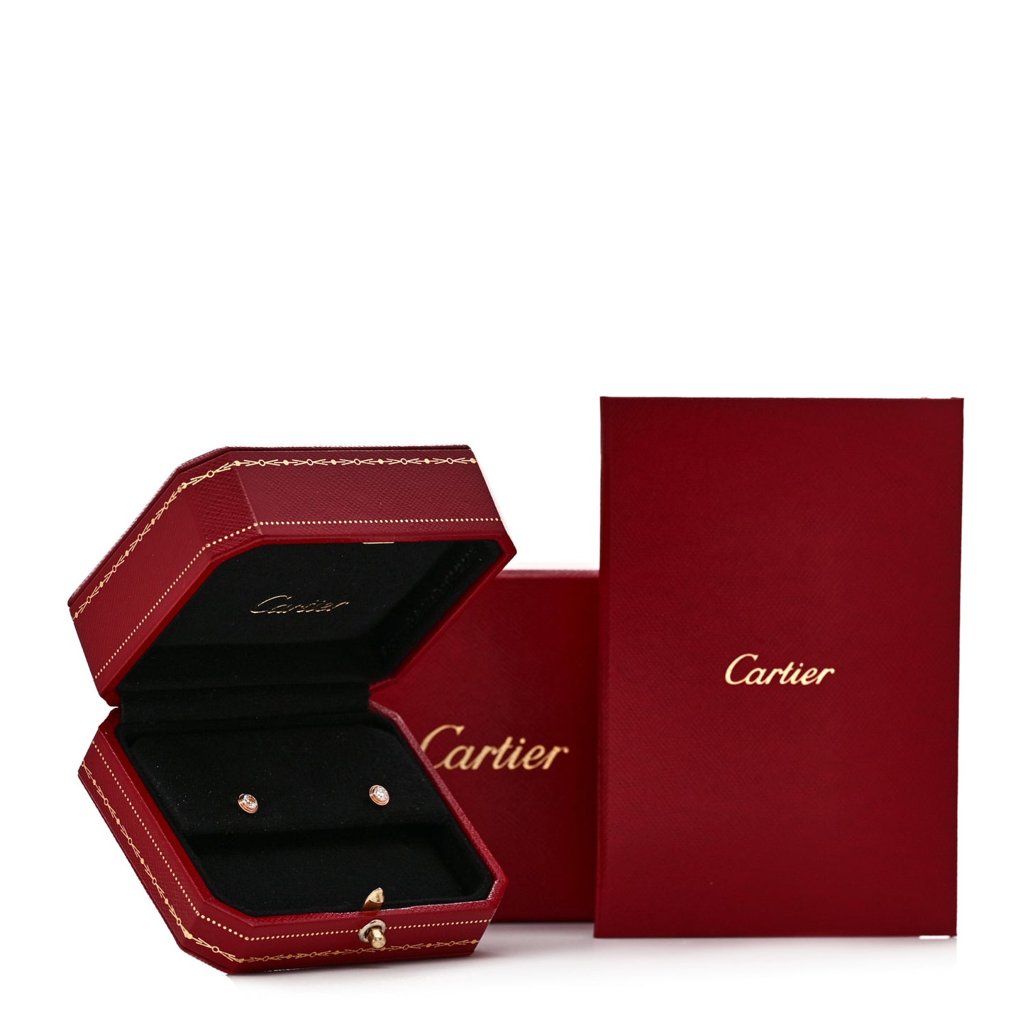 18K Pink Gold Diamond MM D'Amour Earrings