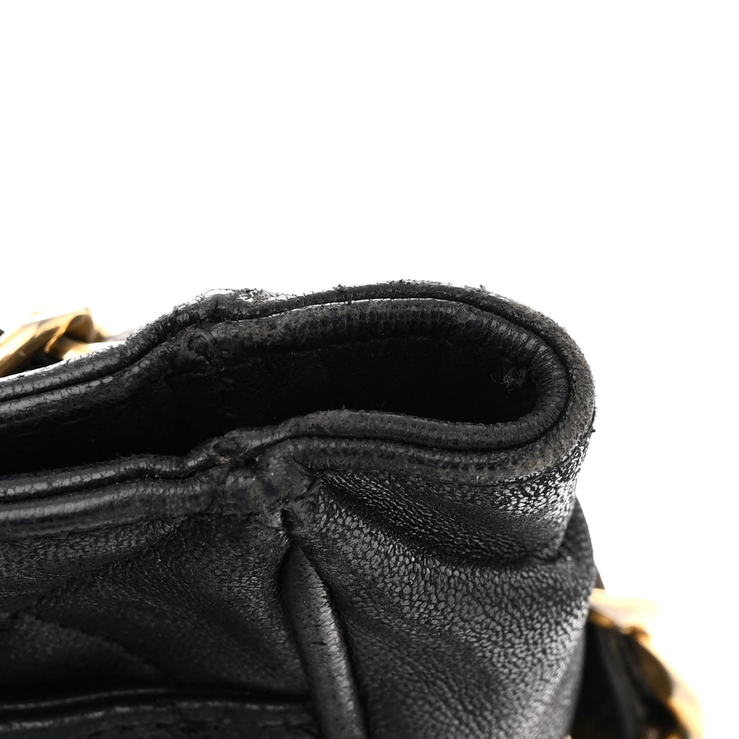 Lambskin Quilted Shopping Tote Black