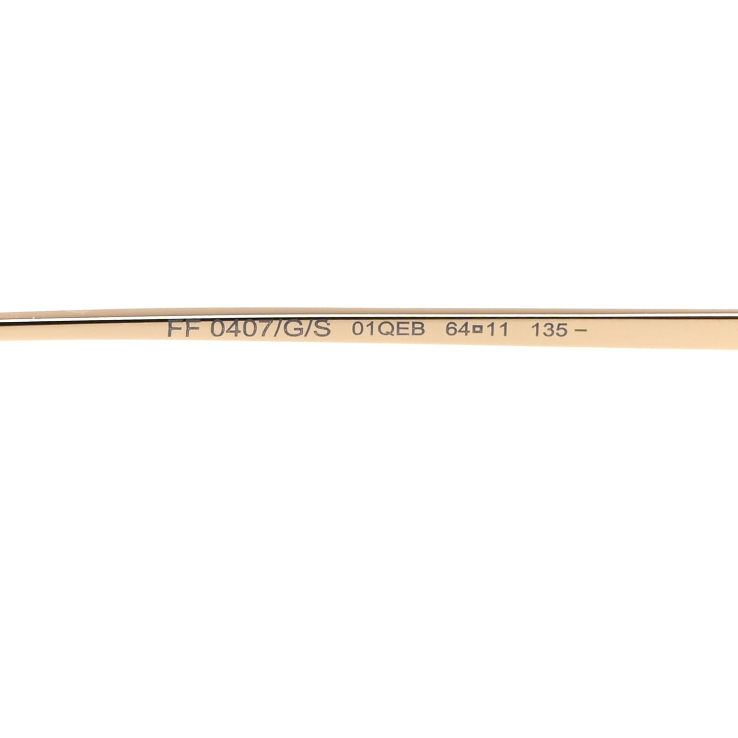 Metal Fendi Forever Aviator Sunglasses FF0407/G/S Gold