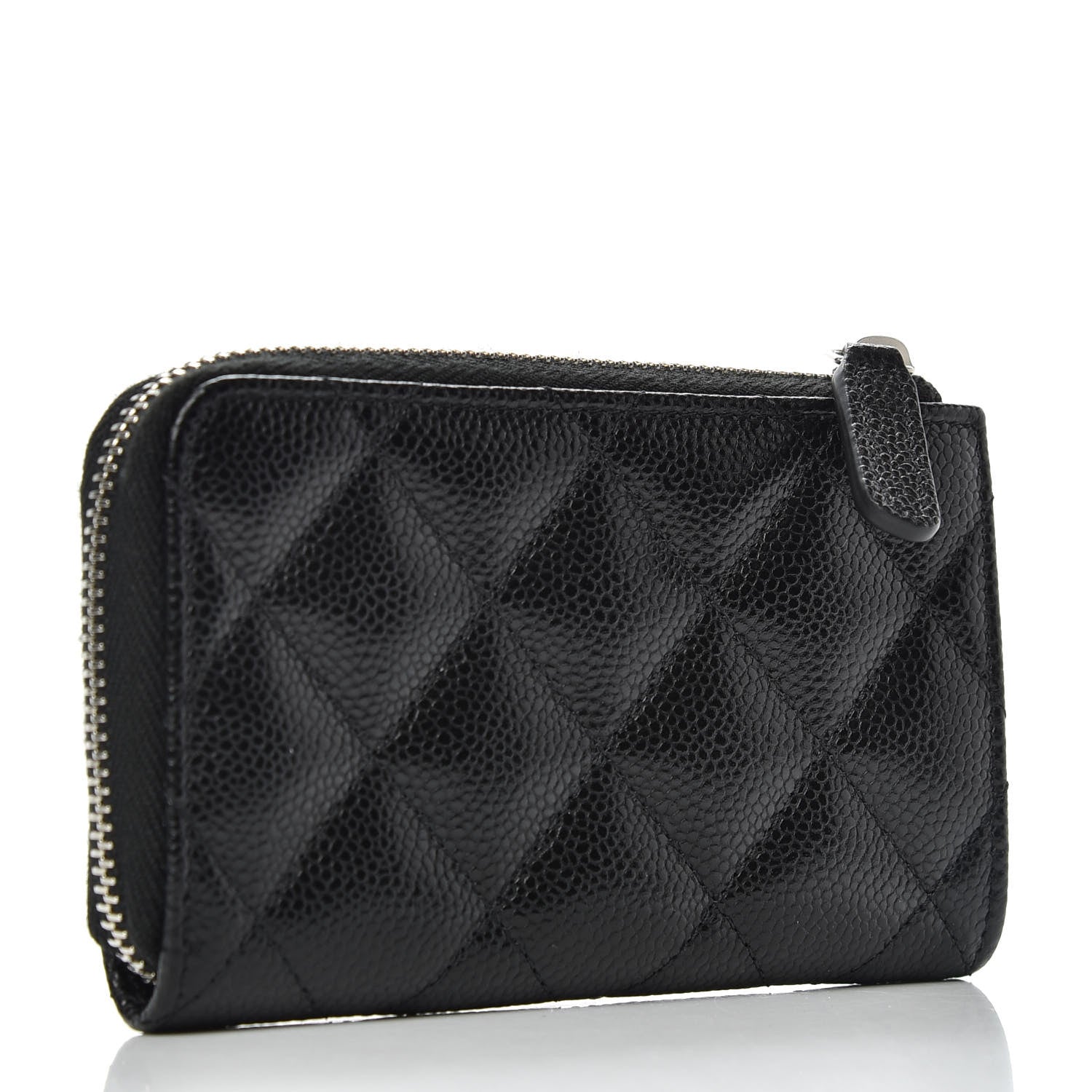 Chanel Caviar Quilted Zipped Key Holder Case Black 3 of 8