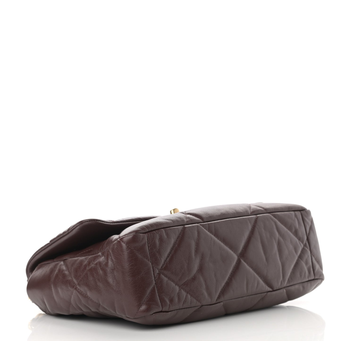 Lambskin Quilted Large Chanel 19 Flap Dark Brown