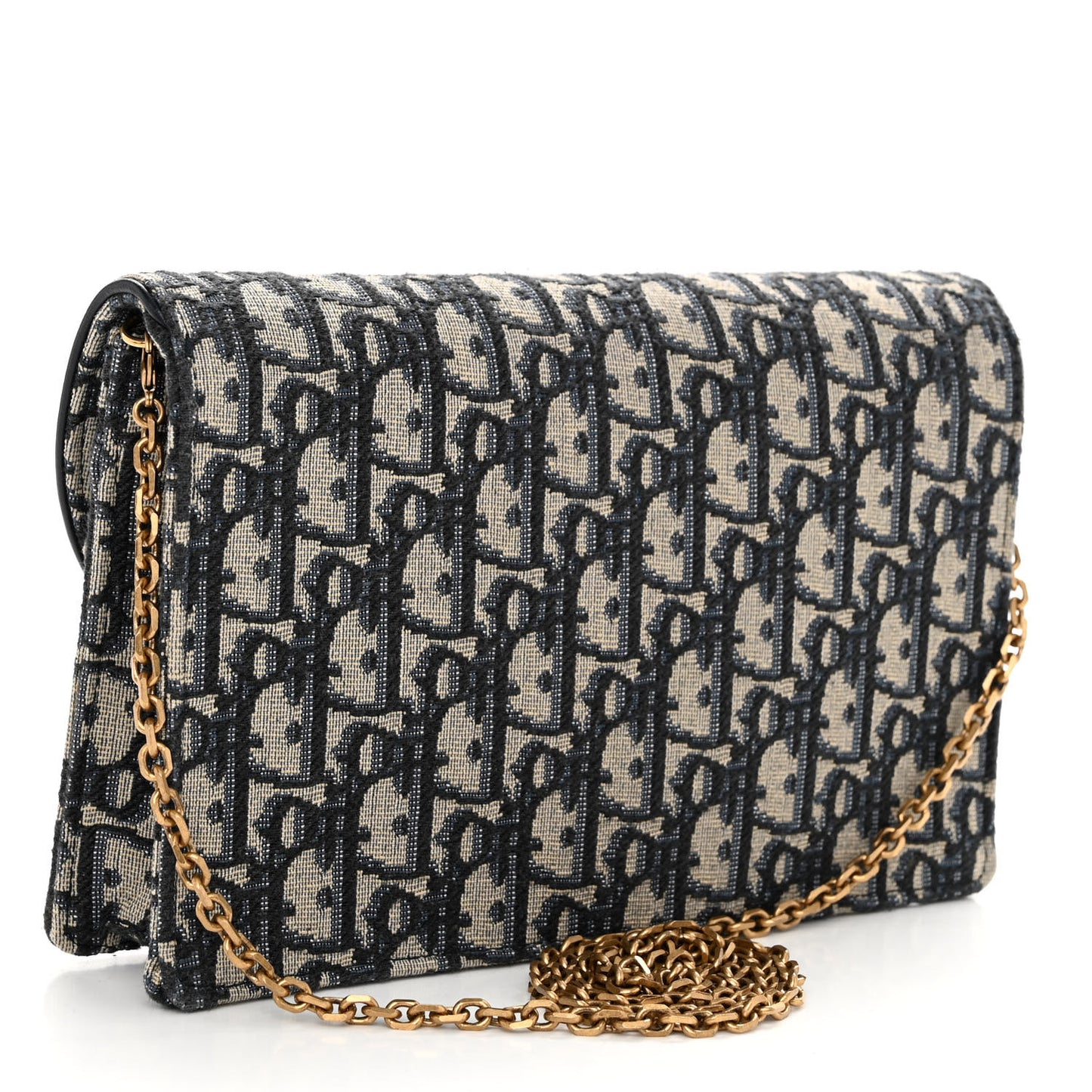 Oblique Saddle Chain Pouch Blue