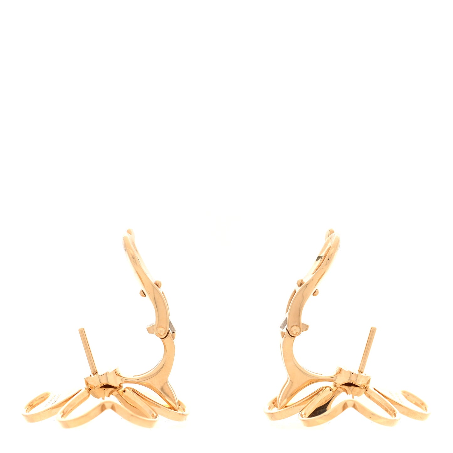 18K Yellow Gold Diamond Large Frivole Earrings