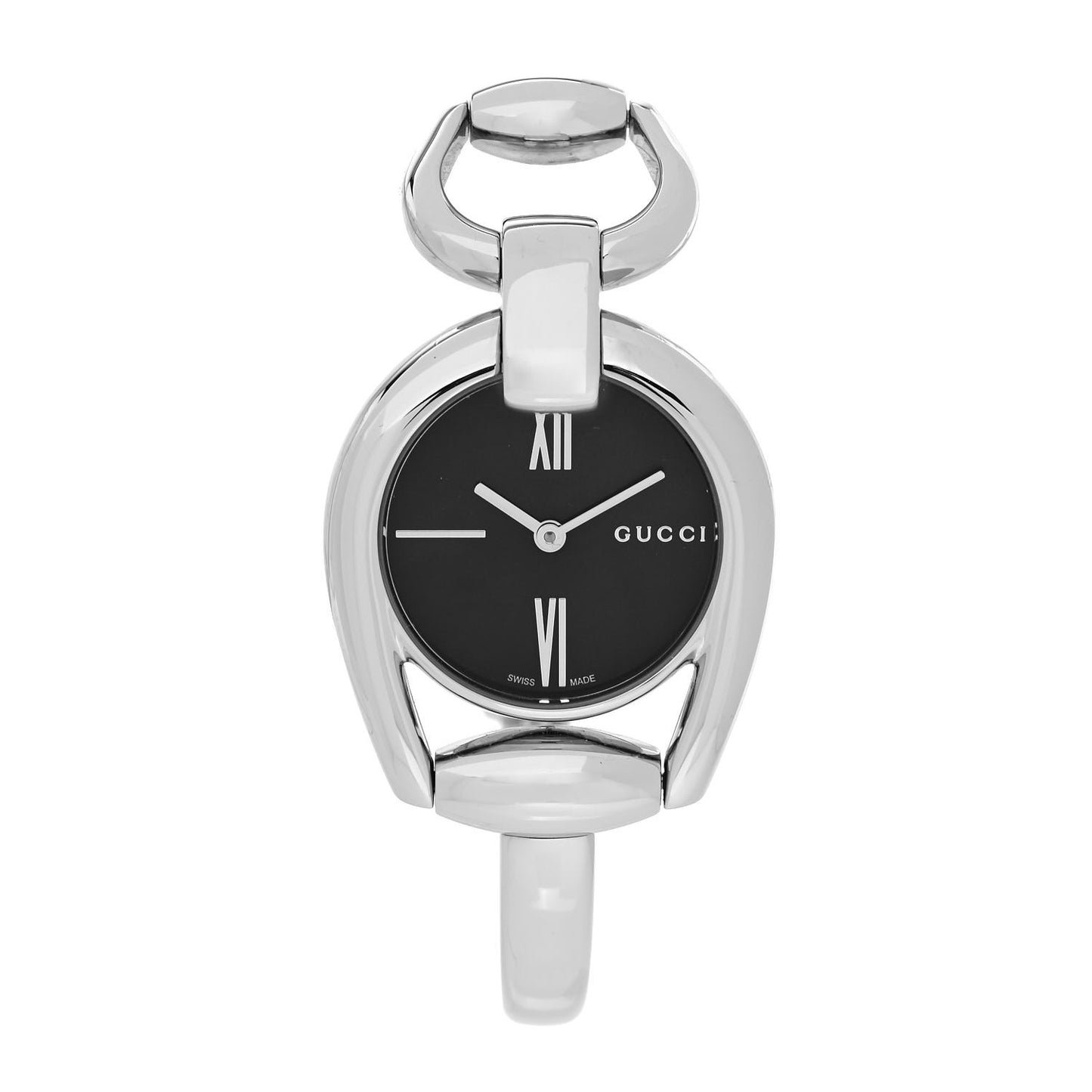 Stainless Steel 28mm Horsebit Quartz Watch Black