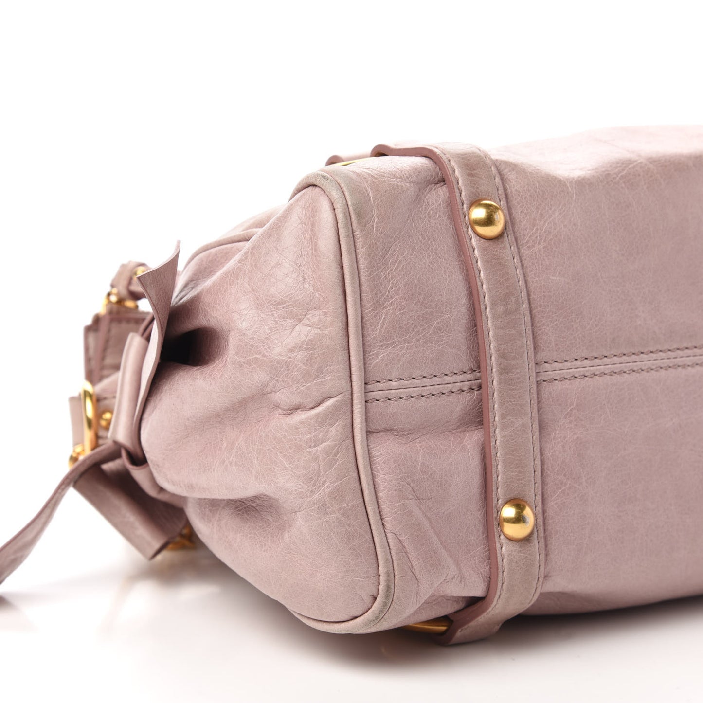 Vitello Lux Mini Bow Bag Mughetto