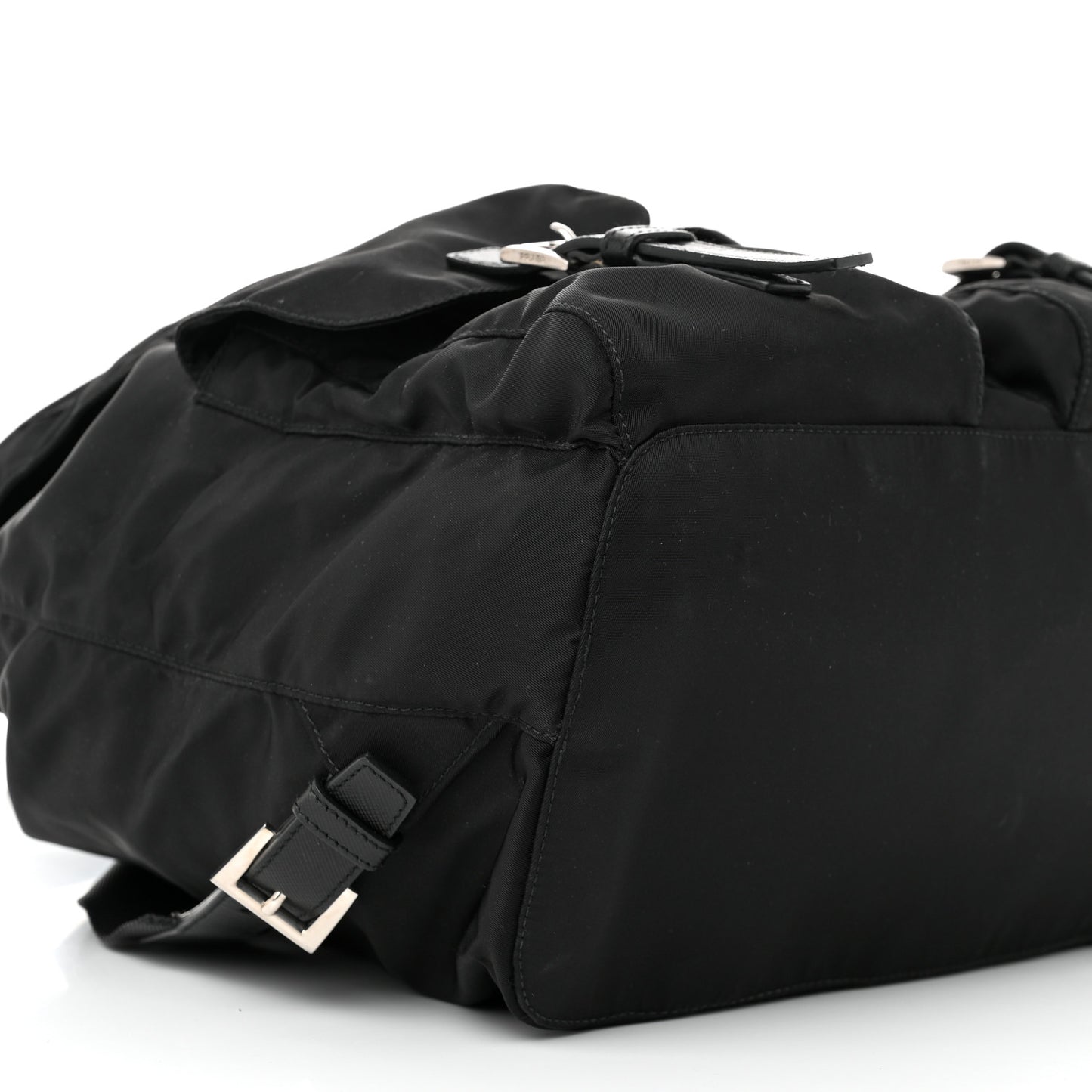 Tessuto Nylon Saffiano Medium Backpack Black