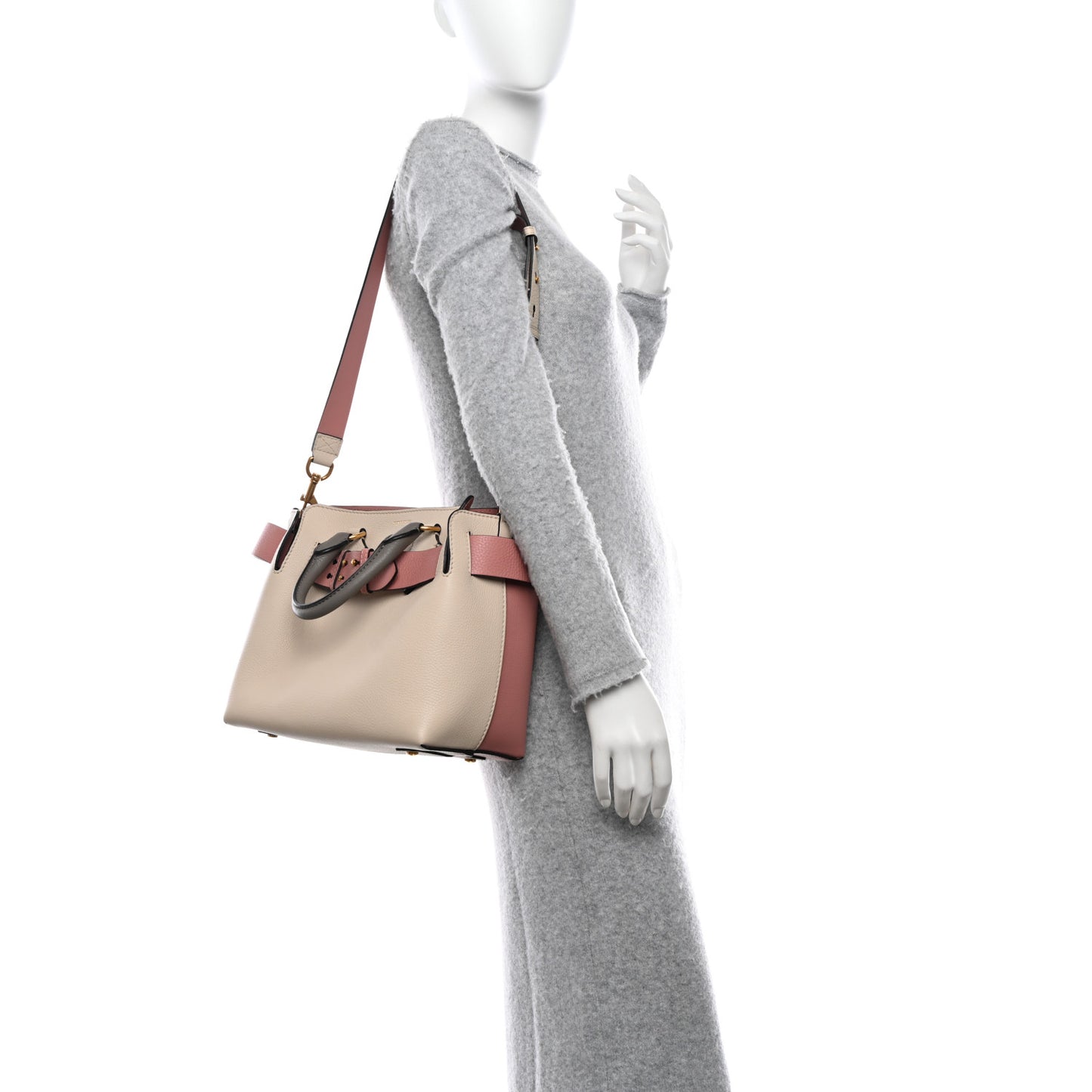 Marais Calfskin Small Belt Bag Limestone Dusty Rose