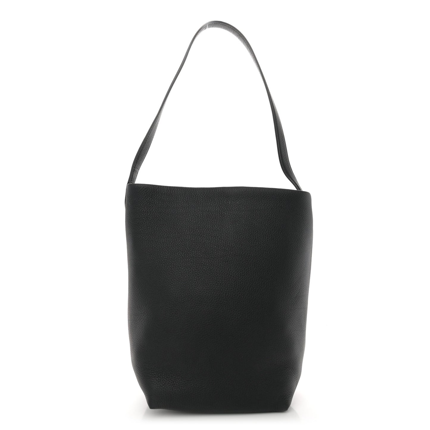 Grained Calfskin Medium N/S Park Tote Black