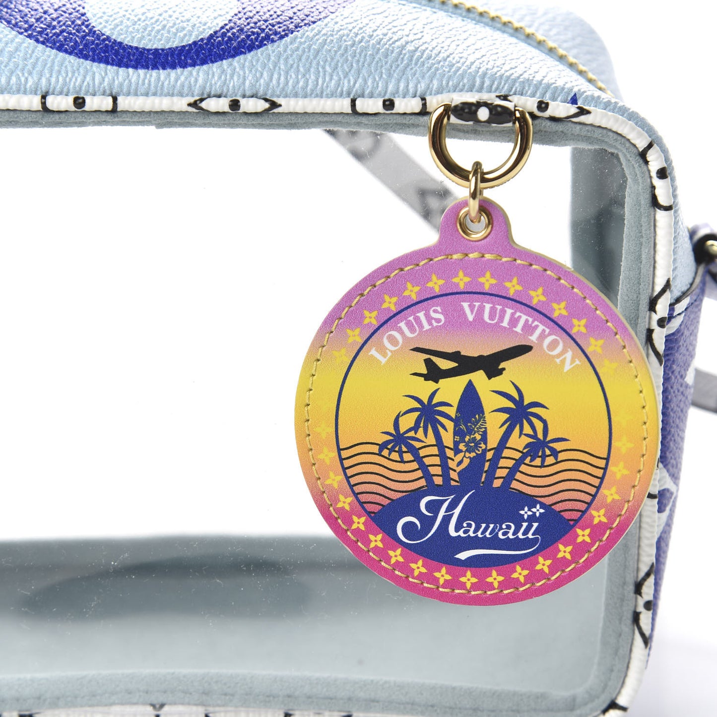 Monogram Giant Hawaii Beach Pouch Blue