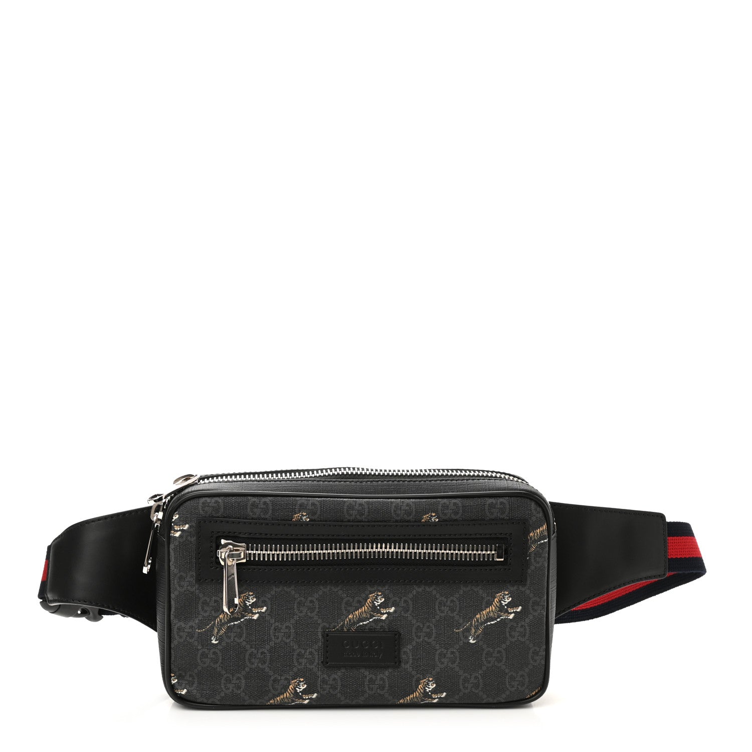 Gucci Soft GG Supreme Monogram Tigers Belt Bag Black Multicolor 1 of 9