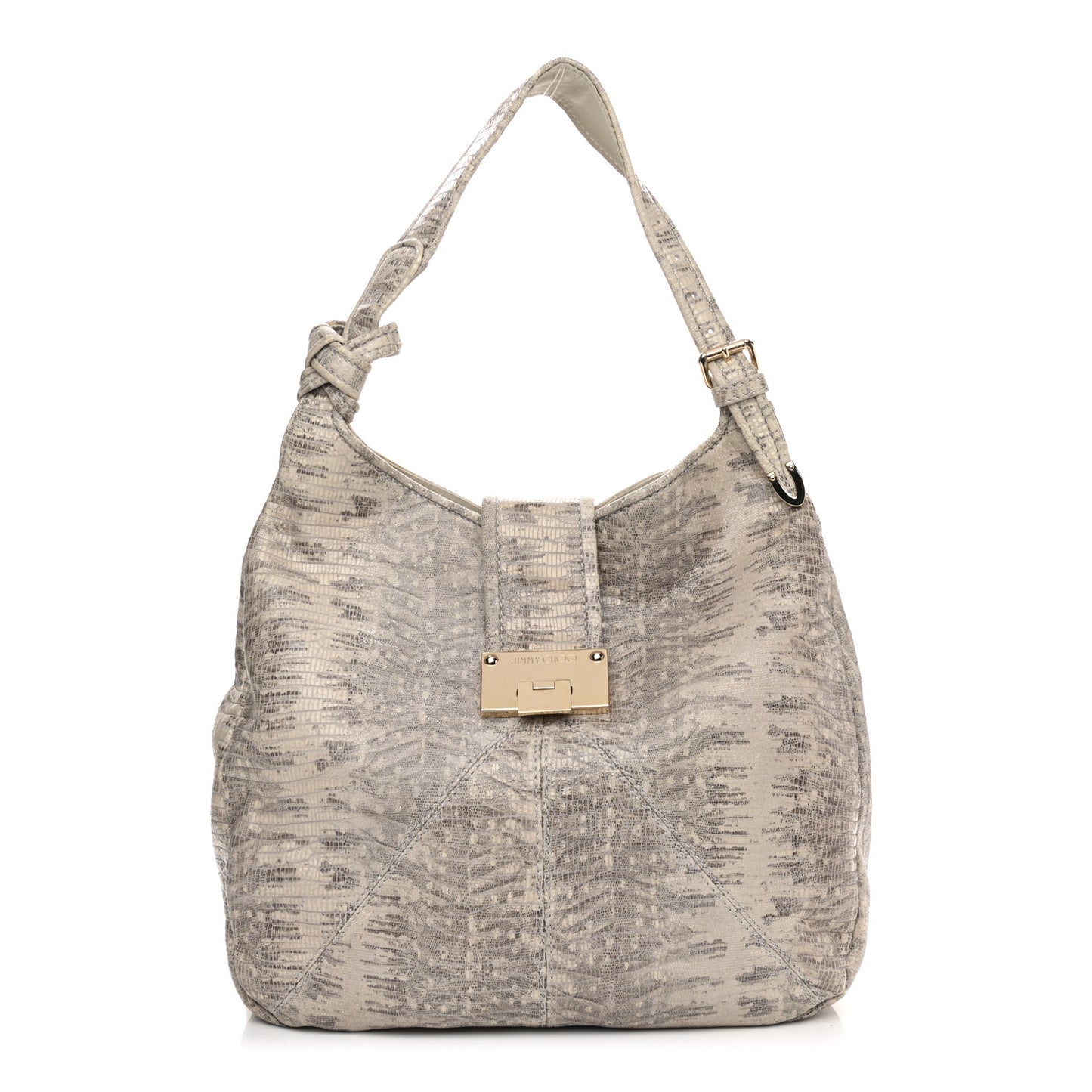 Snakeskin Embossed Calfskin Rahmyn Grey
