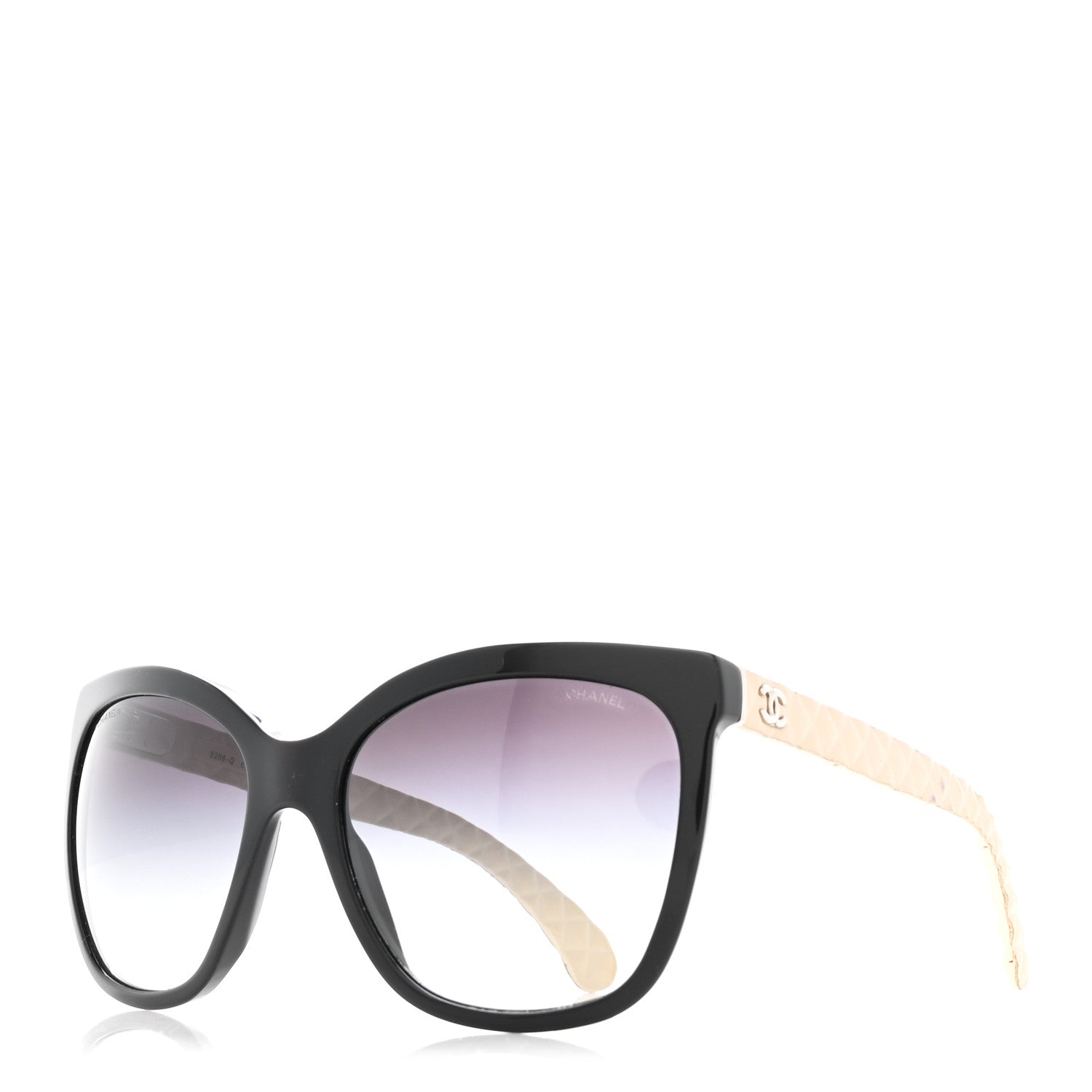 Chanel Quilted CC Sunglasses 5288-Q Black Tan 1835679 – FASHIONPHILE