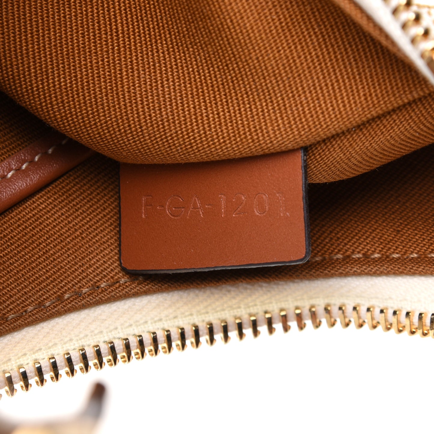 Canvas Calfskin Ava Triomphe Shoulder Bag White