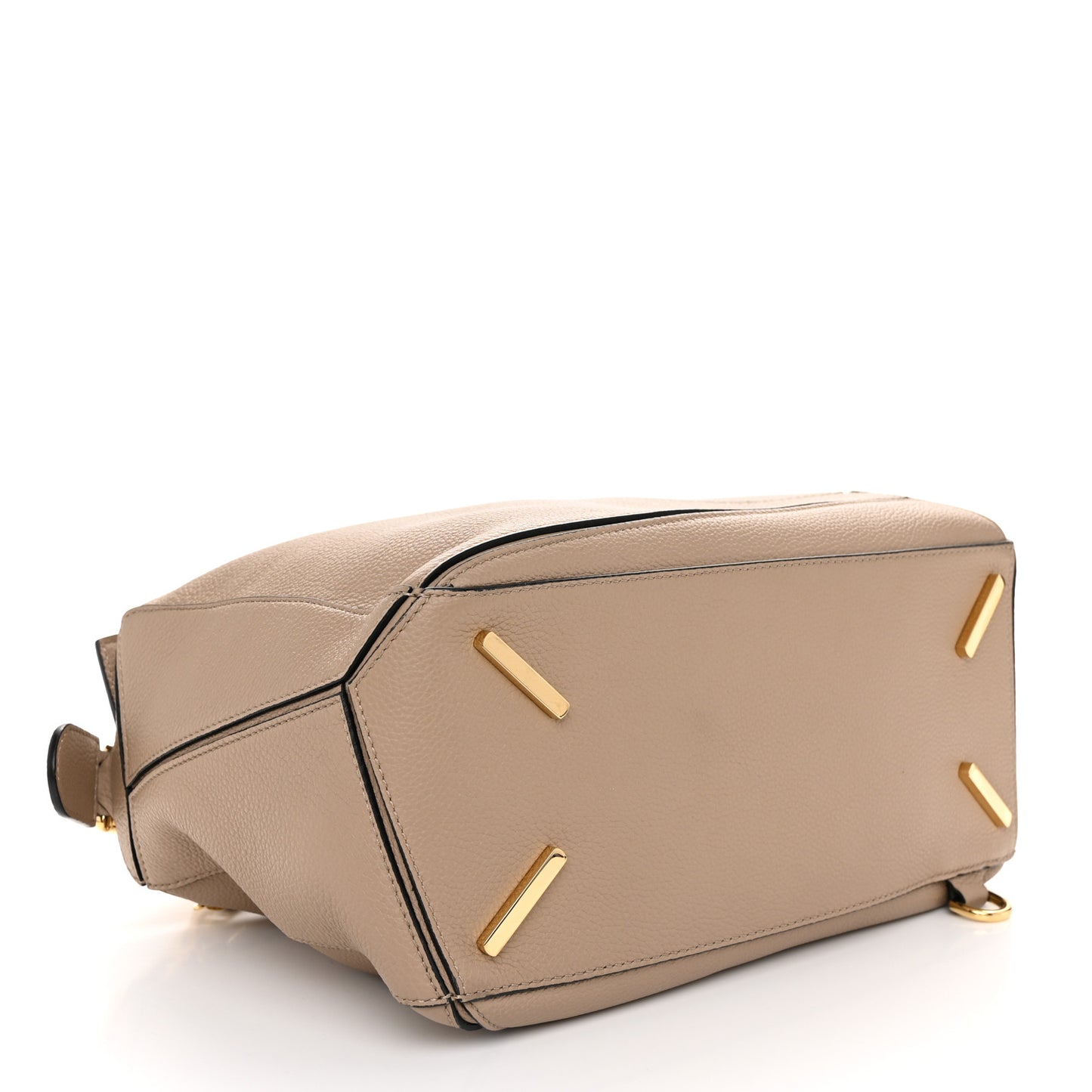 Grained Calfskin Medium Puzzle Bag Sand Mink