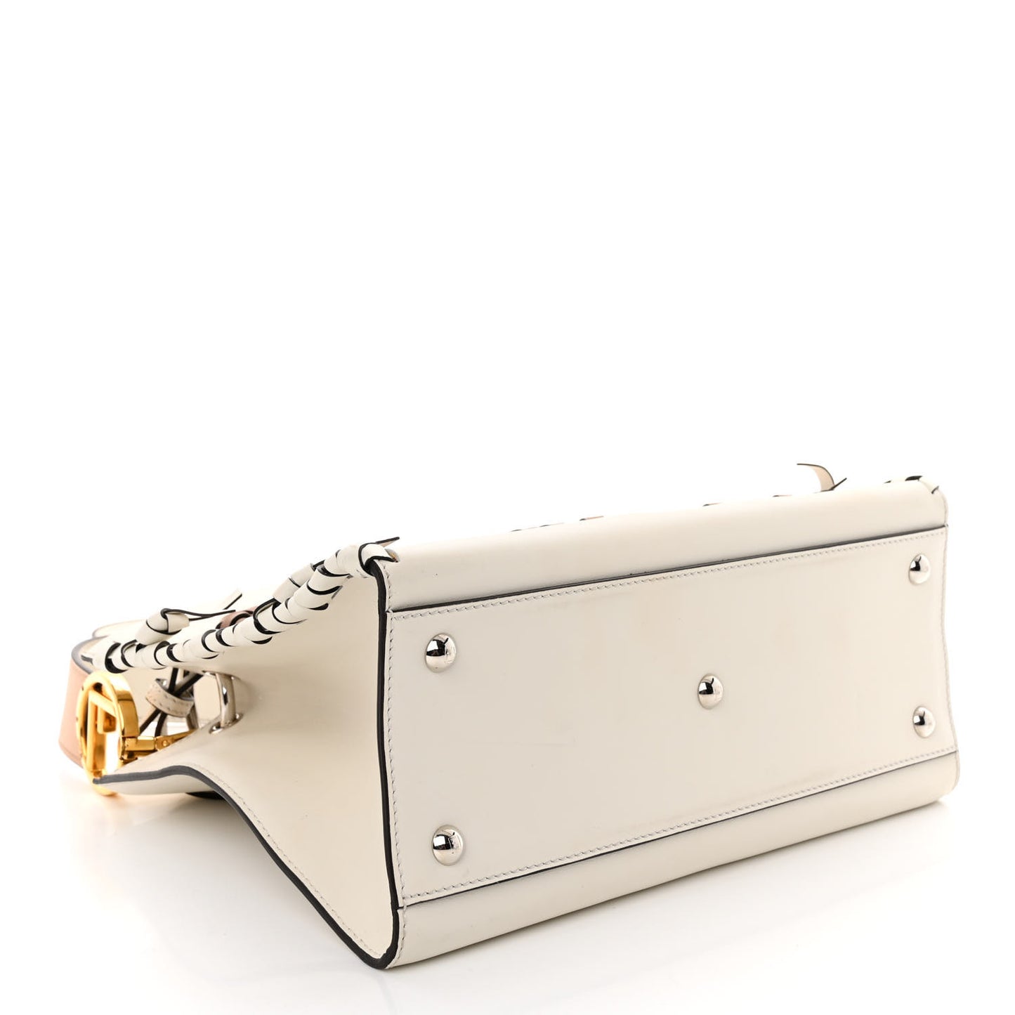 Vitello Century F is Fendi Whipstitch Bi-Color Small Runaway Satchel
