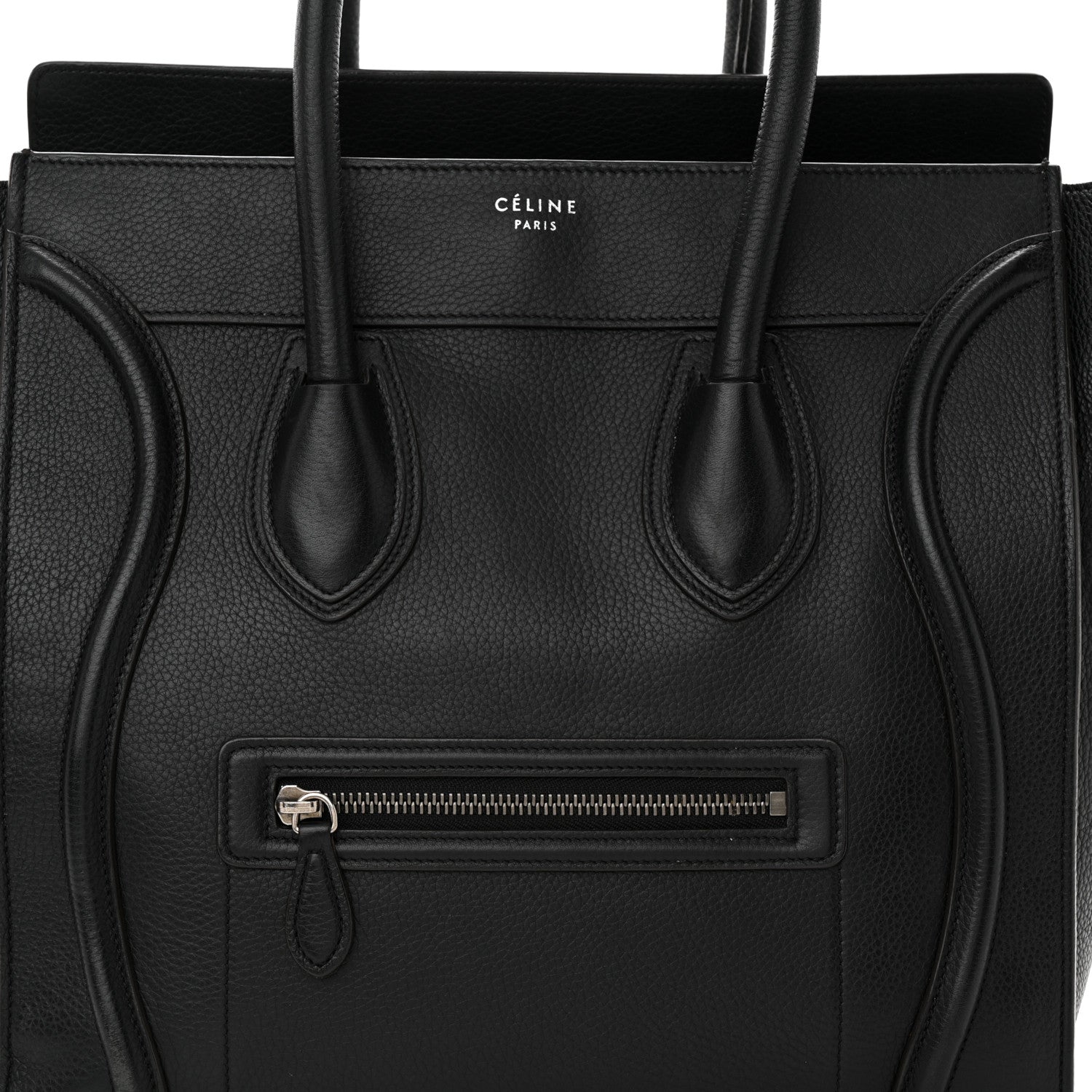 Celine Drummed Calfskin Mini Luggage Black 7 of 15