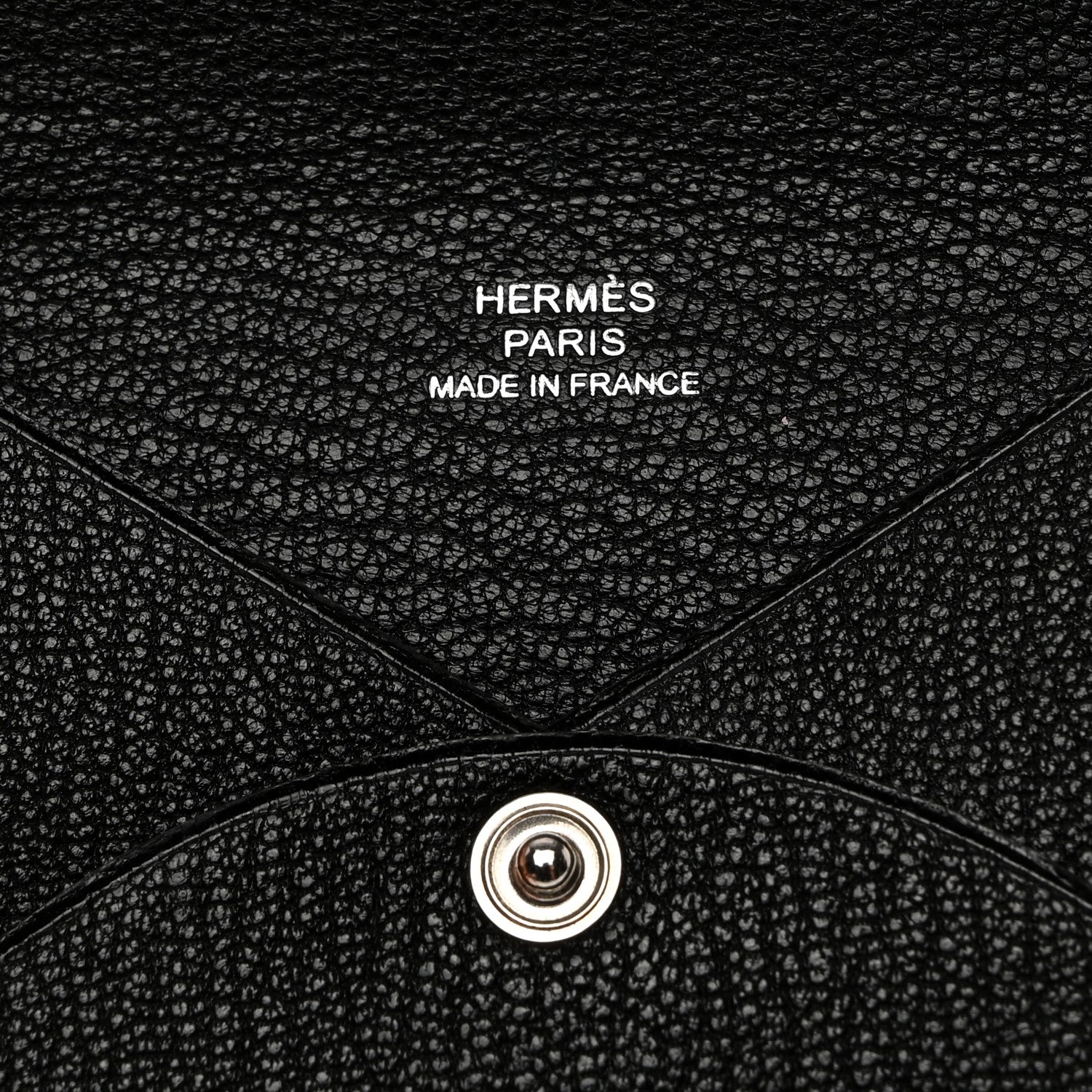 Hermes Chevre Mysore Calvi Card Case Black 6 of 7