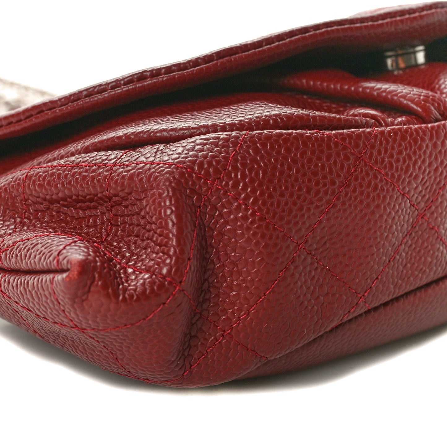 Caviar Half Moon Wallet On Chain WOC Dark Red
