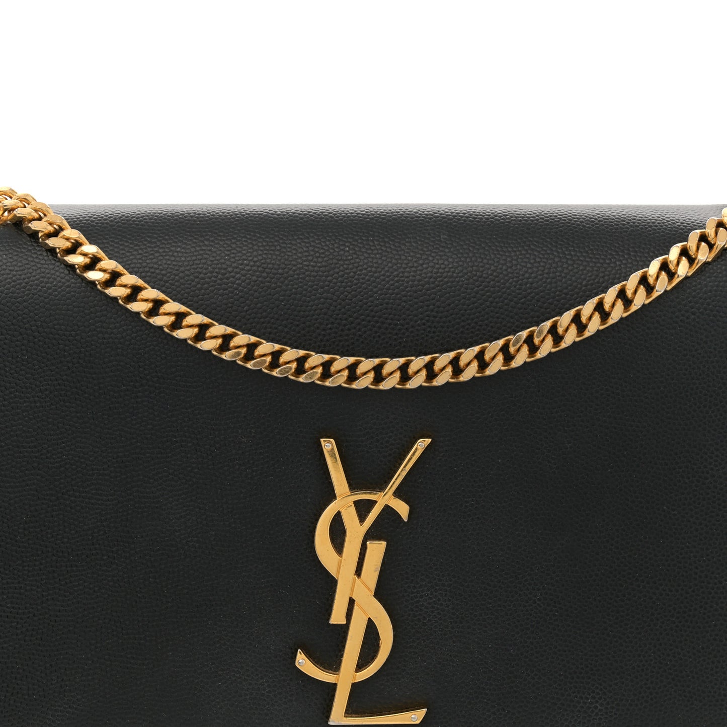 Grain De Poudre Medium Classic Monogram Kate Satchel Black