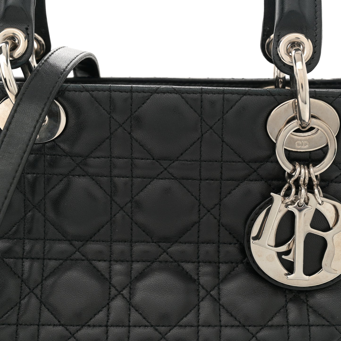 Lambskin Cannage Medium Lady Dior Black