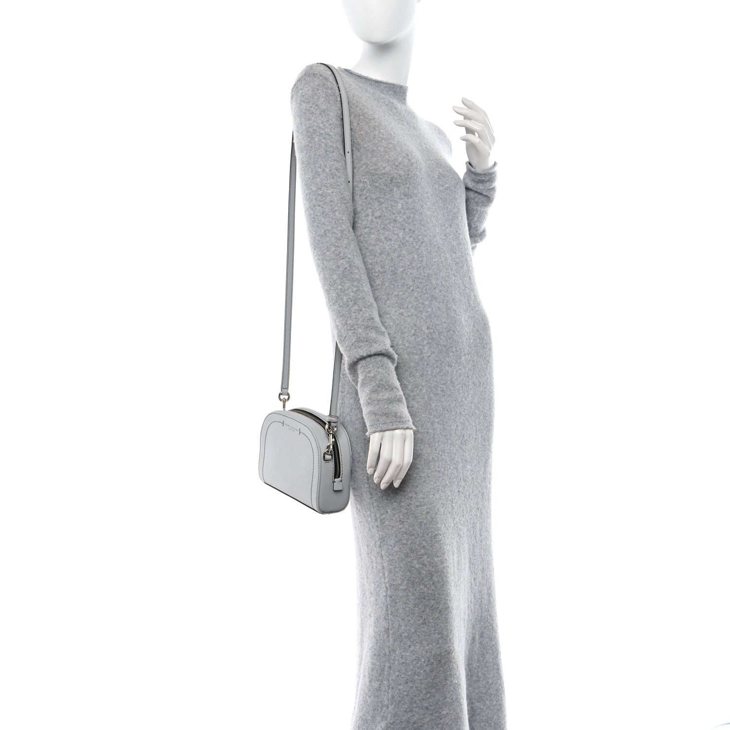 Marc Jacobs Saffiano Playback Boxed Dome Crossbody Grey 2 of 10