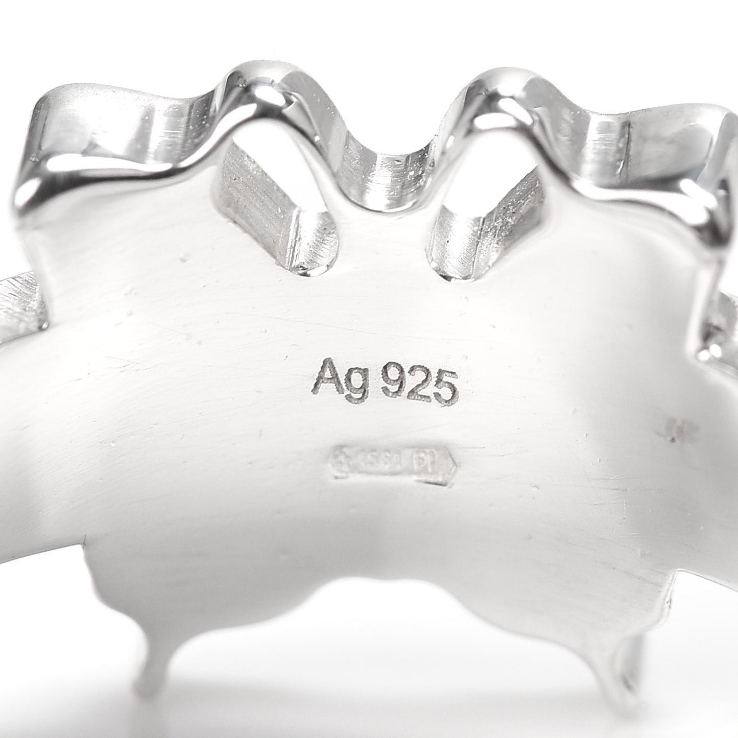 Sterling Silver Butterfly Band Ring 52 6