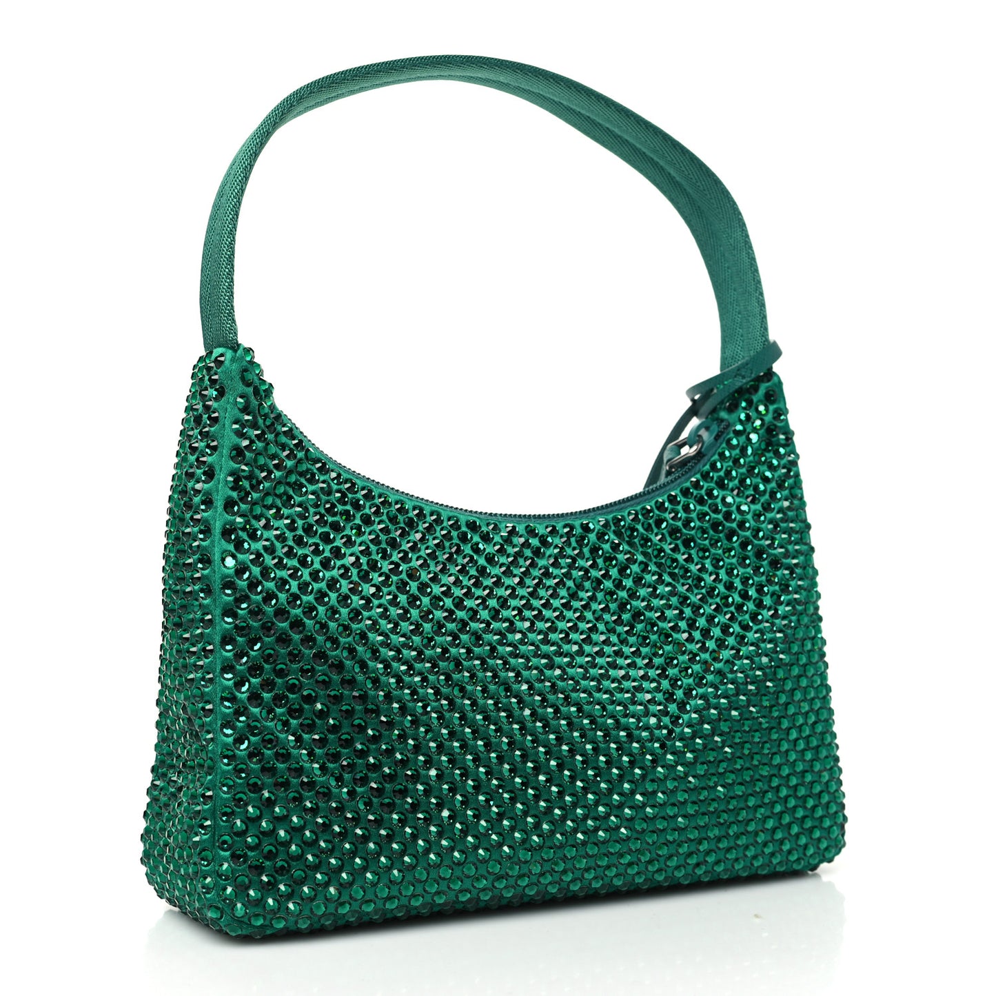 Satin Crystal Mini Re-Edition 2000 Bag Mango