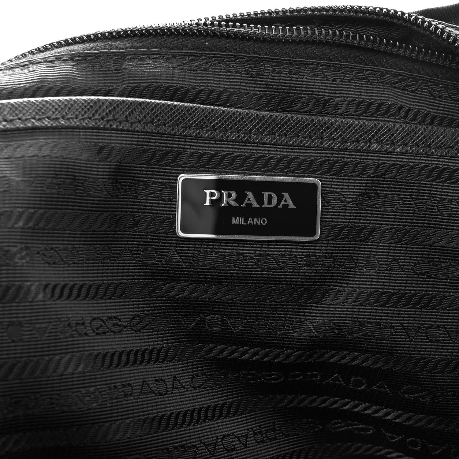Prada Tessuto Nylon Saffiano Medium Backpack Black 6 of 10