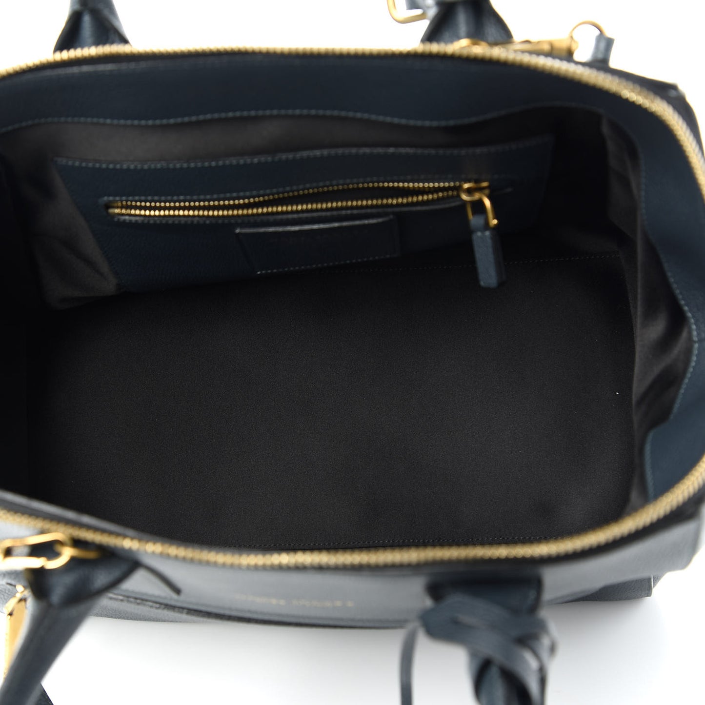 Textured Calfskin Medium Incognito Satchel Navy
