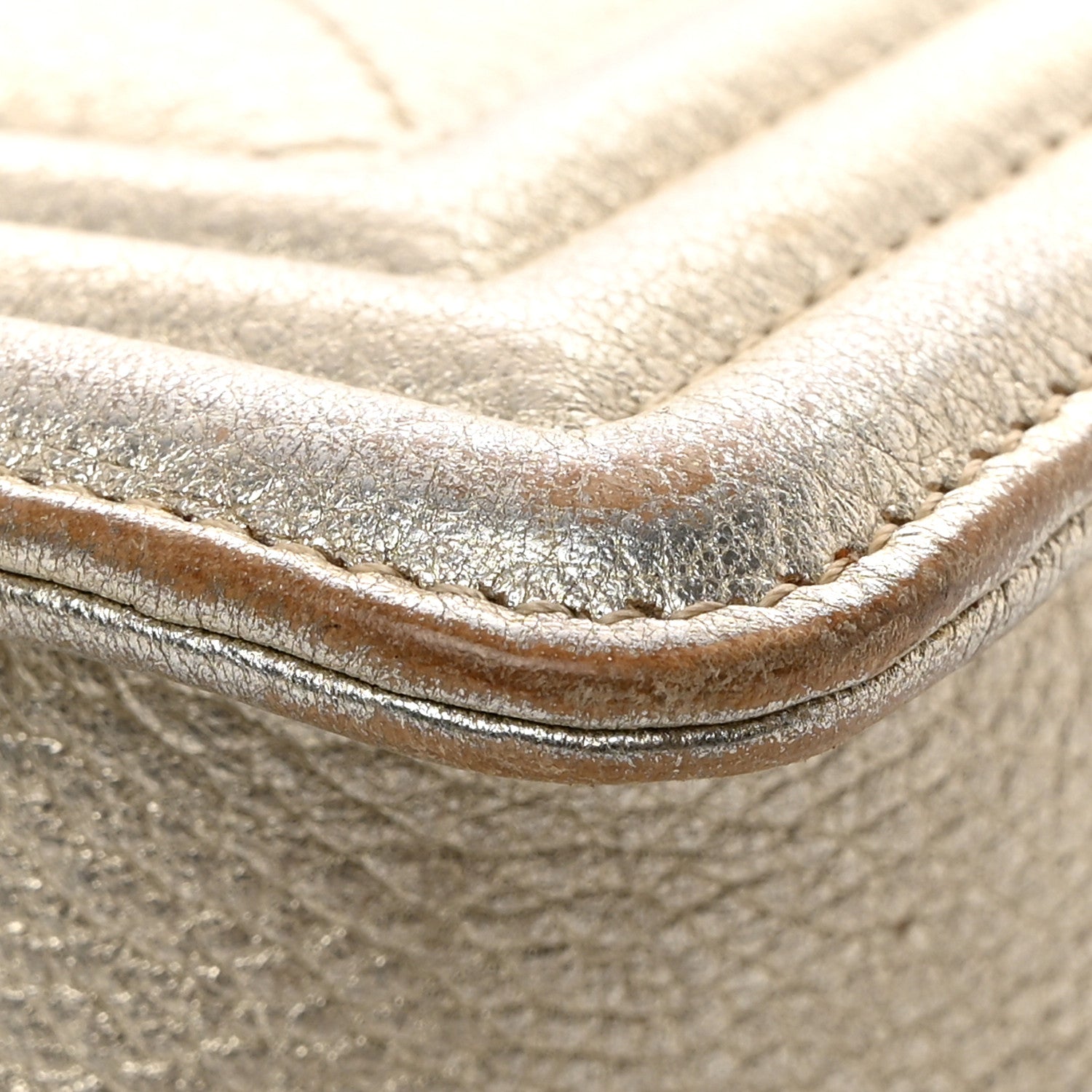 Chanel Metallic Calfskin Quilted Camellia Small Boy Flap Gold 12 of 18